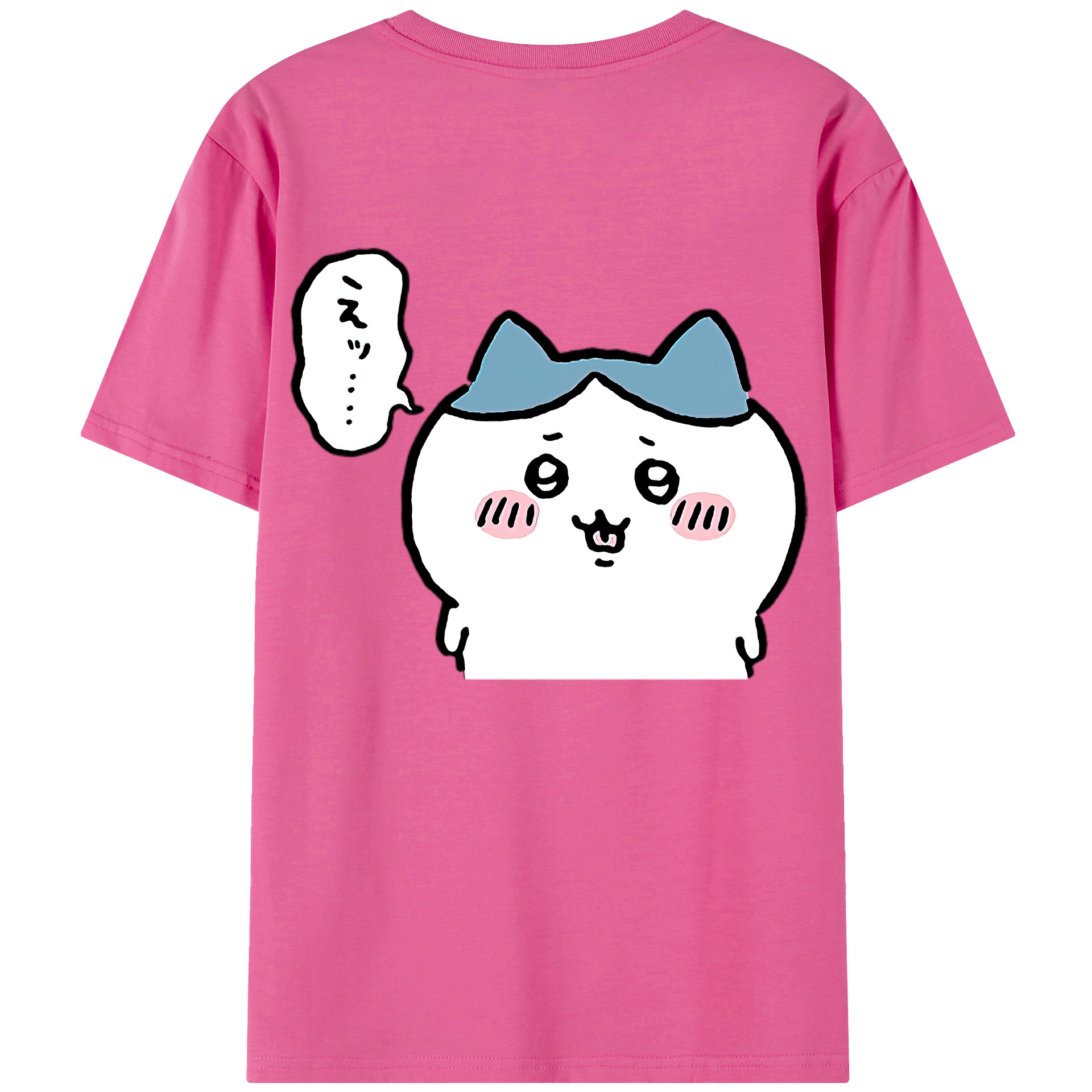 （画像用） ちいかわ ハチワレ Chii-kawa hachiware レディース半袖Tシャツ(バックプリント)