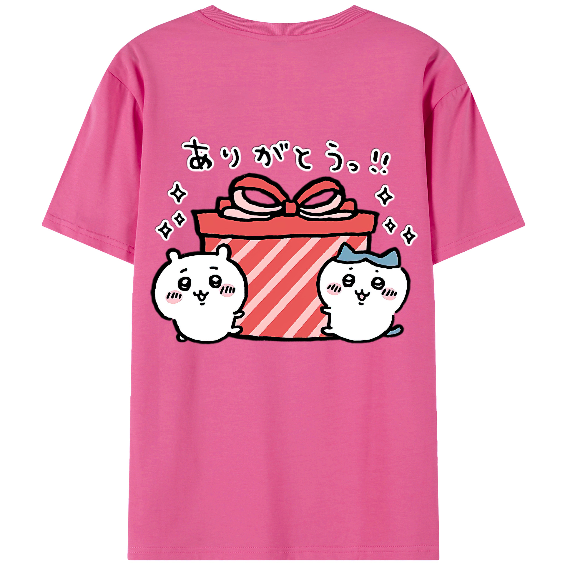 （画像用） ちいかわ ハチワレ Chii-kawa hachiware レディース半袖Tシャツ(バックプリント)