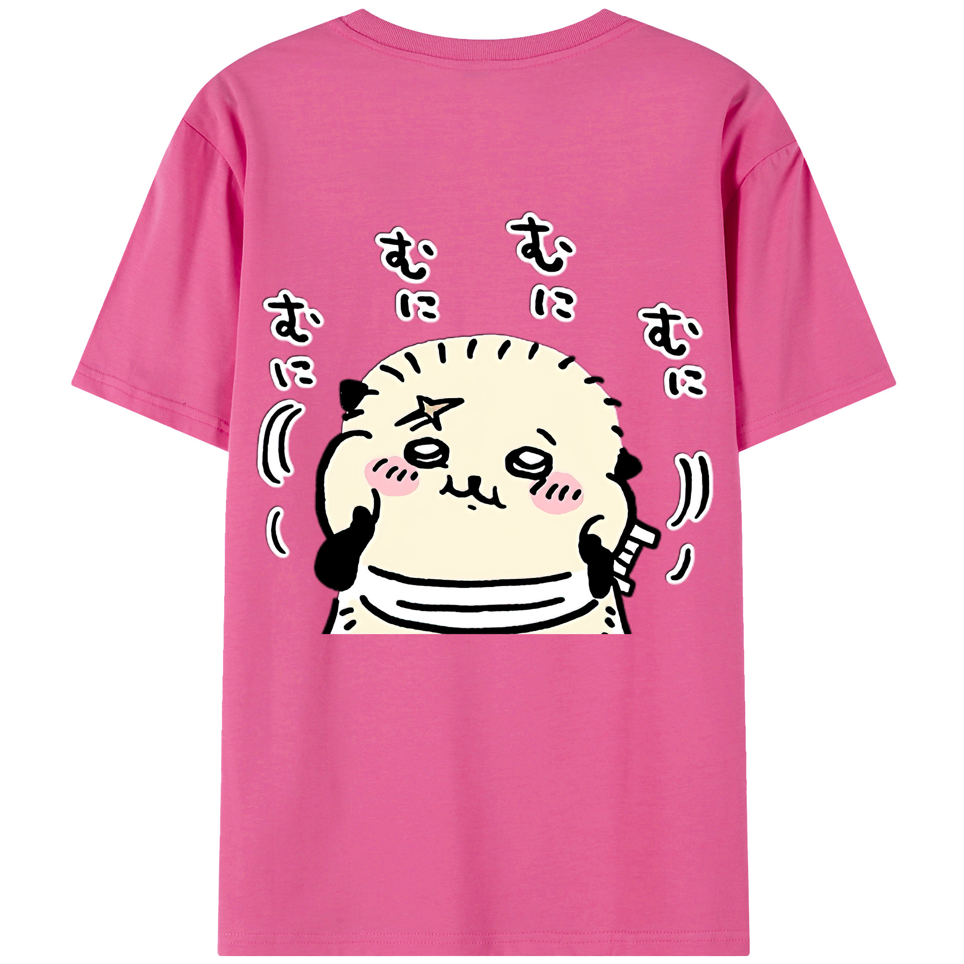 （画像用） ちいかわ ラッコ Chii-kawa Sea otter レディース半袖Tシャツ(バックプリント)