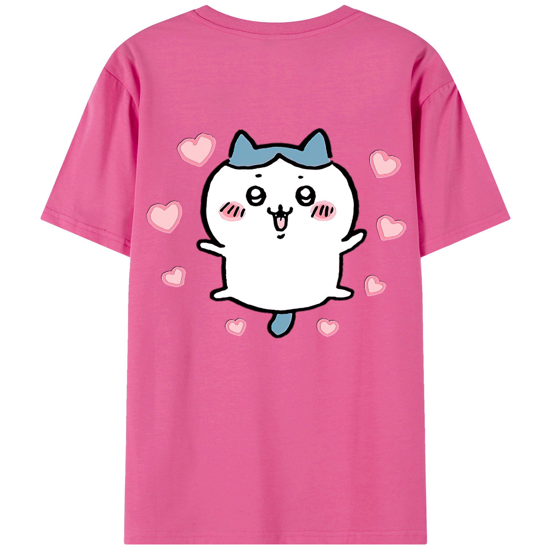（画像用） ちいかわ ハチワレ Chii-kawa hachiware レディース半袖Tシャツ(バックプリント)