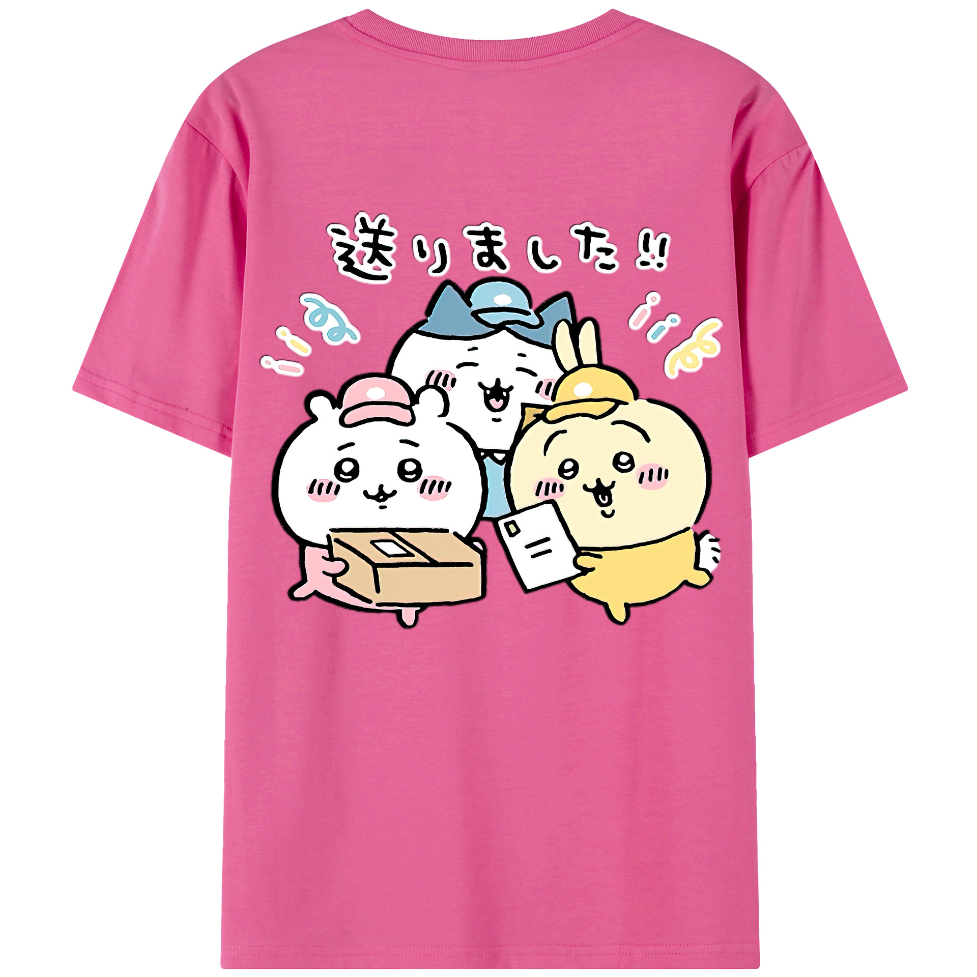 （画像用） ちいかわ ハチワレ Chii-kawa hachiware レディース半袖Tシャツ(バックプリント)