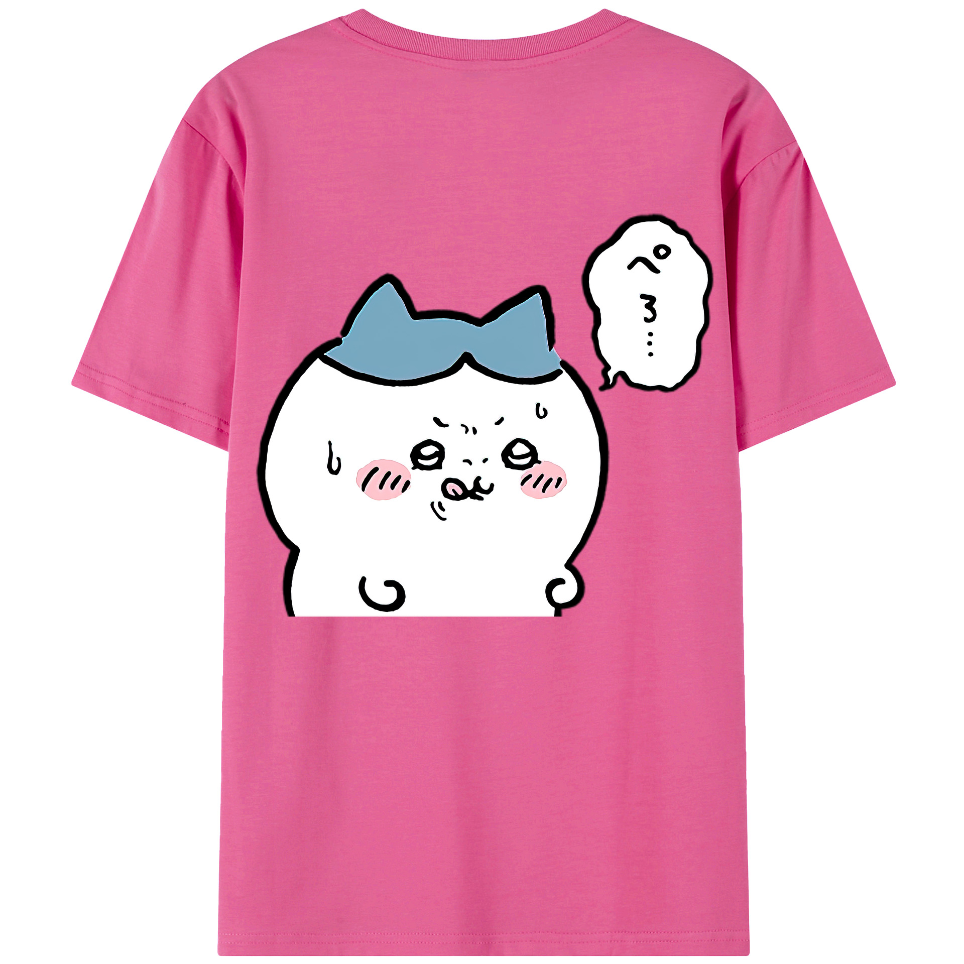（画像用） ちいかわ ハチワレ Chii-kawa hachiware レディース半袖Tシャツ(バックプリント)