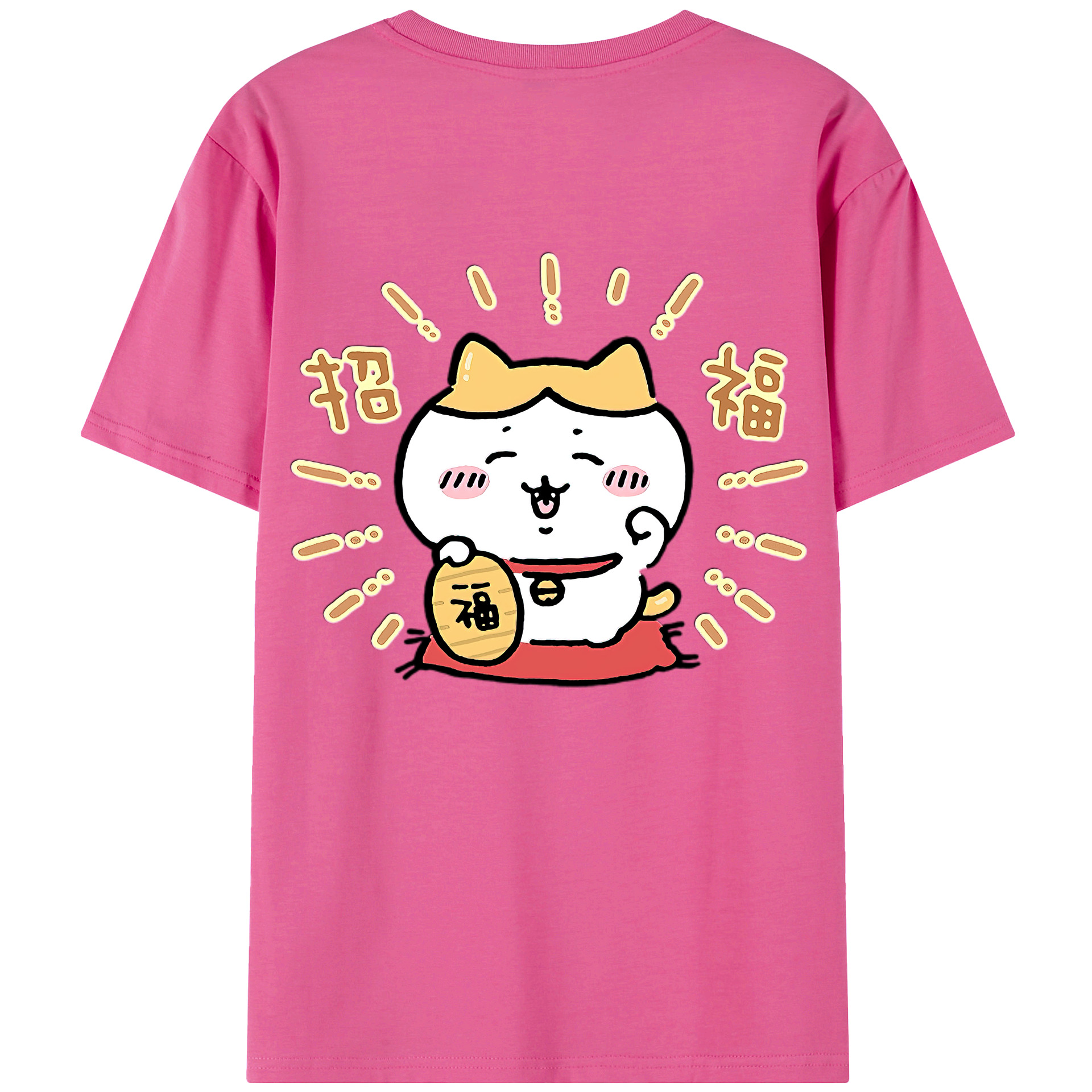 （画像用） ちいかわ ハチワレ Chii-kawa hachiware レディース半袖Tシャツ(バックプリント)
