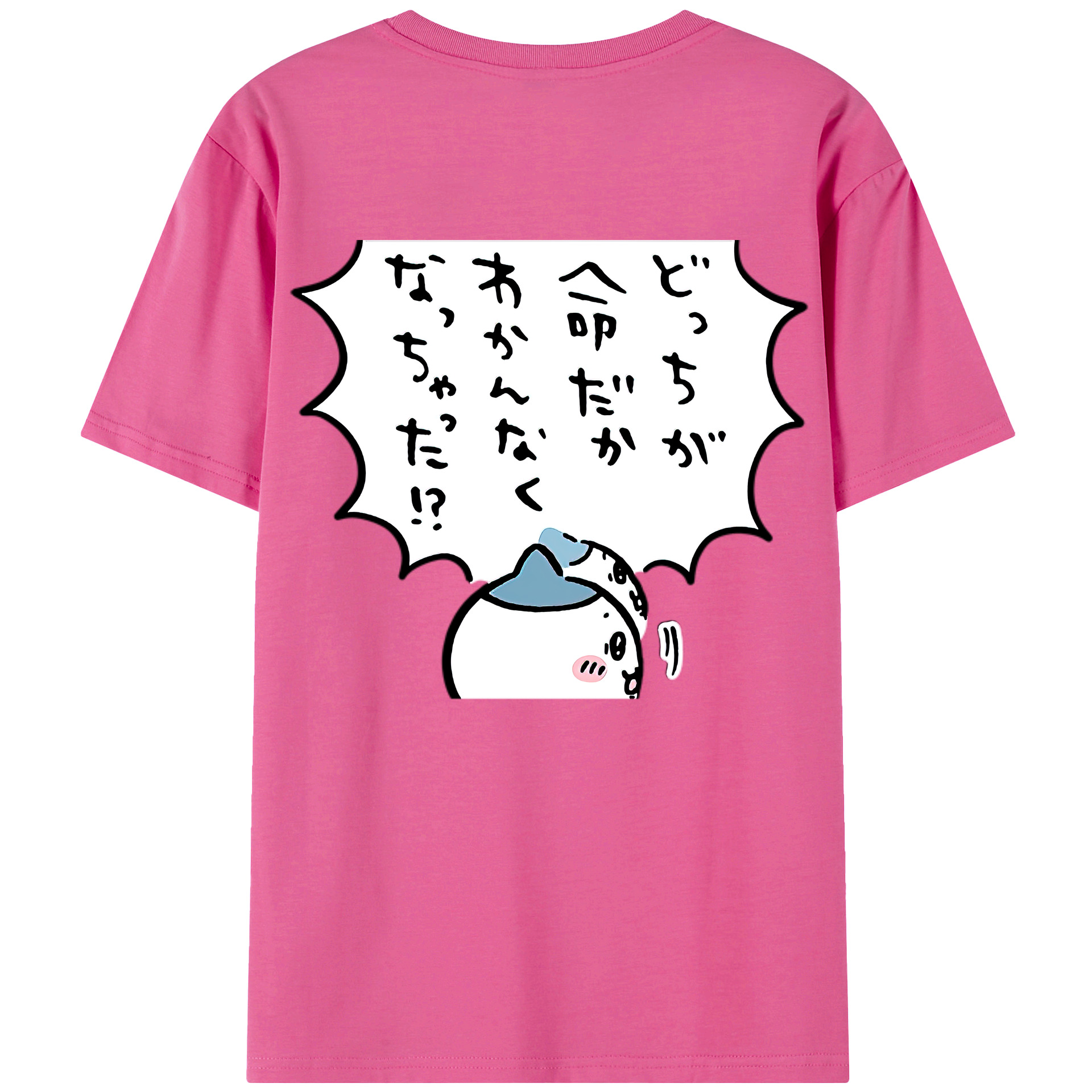 （画像用） ちいかわ ハチワレ Chii-kawa hachiware レディース半袖Tシャツ(バックプリント)