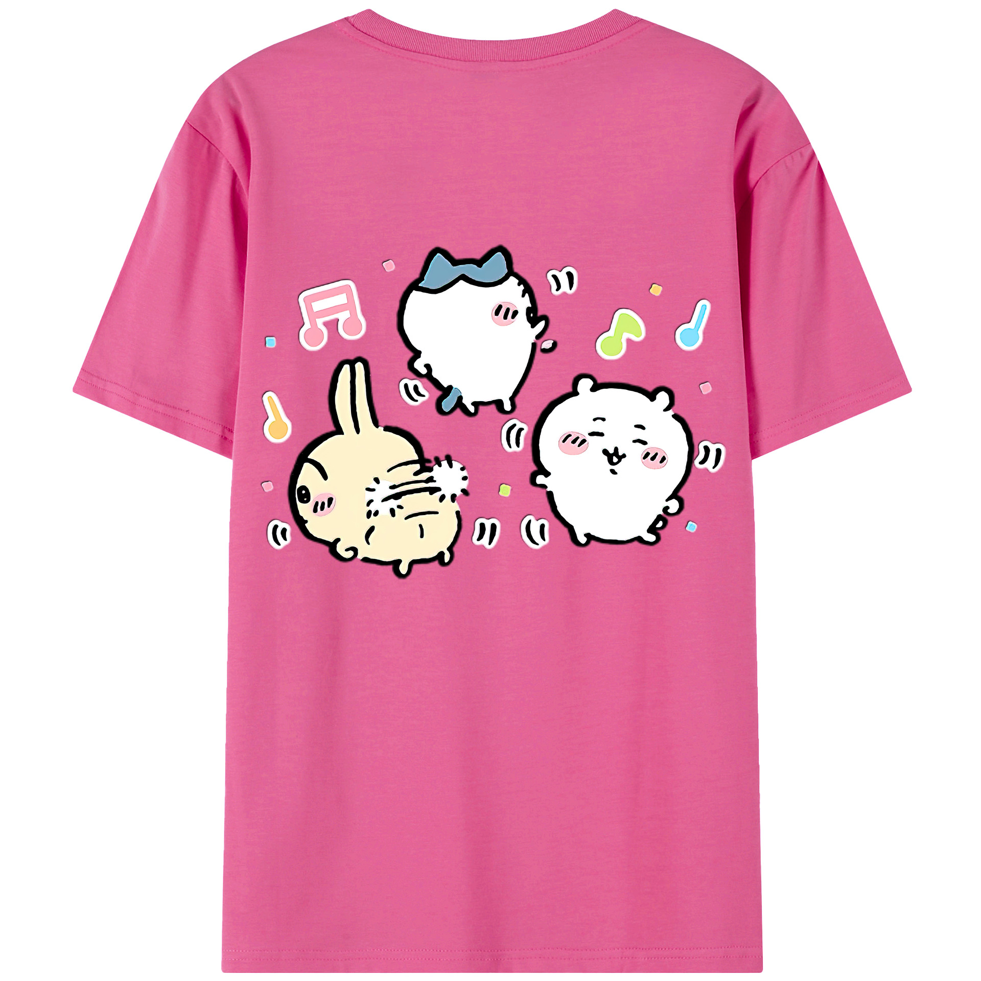 （画像用） ちいかわ うさぎ Chii-kawa usagi レディース半袖Tシャツ(バックプリント)