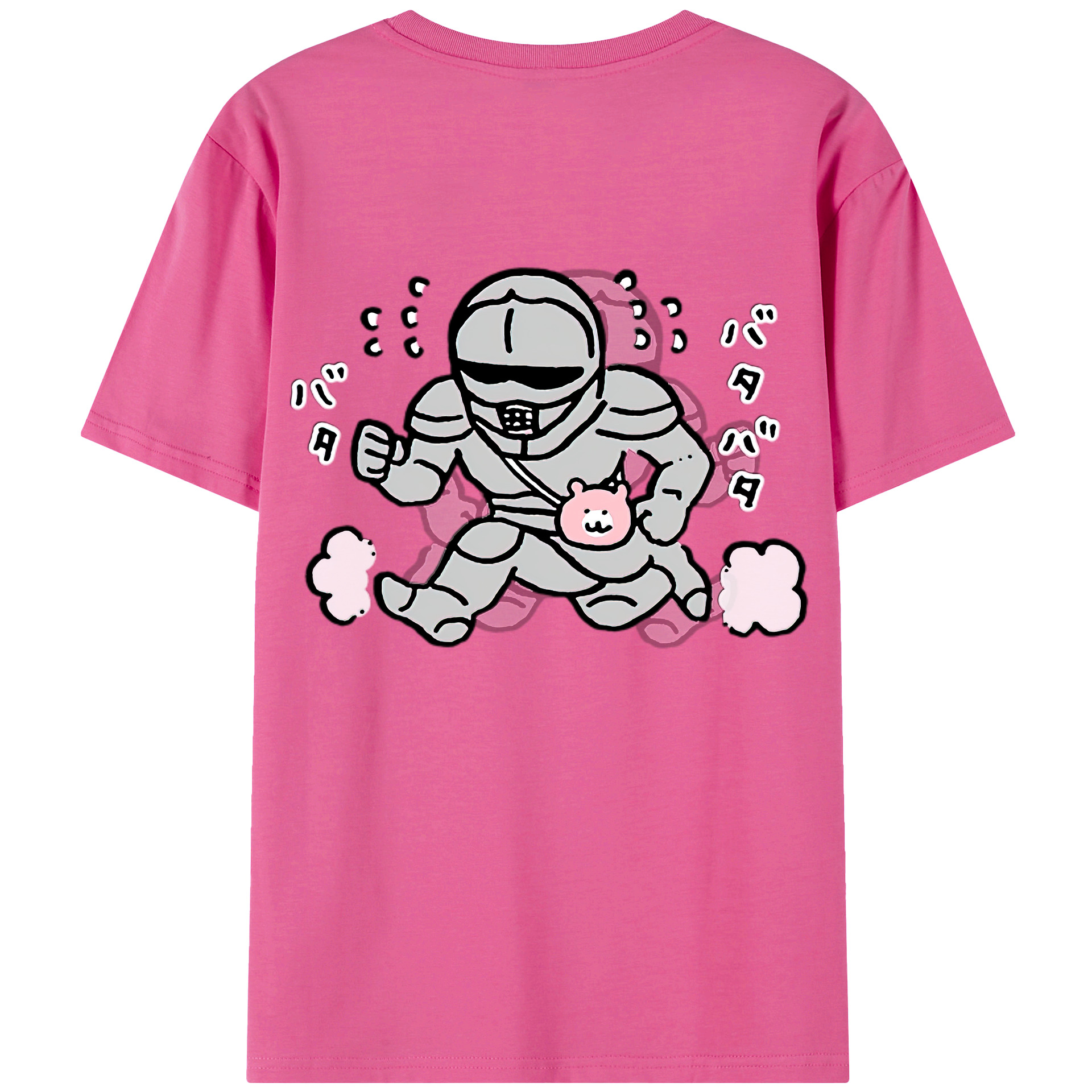 （画像用） ちいかわ 労働の鎧さん Chii-kawa Mr. Armor of Labor レディース半袖Tシャツ(バックプリント)