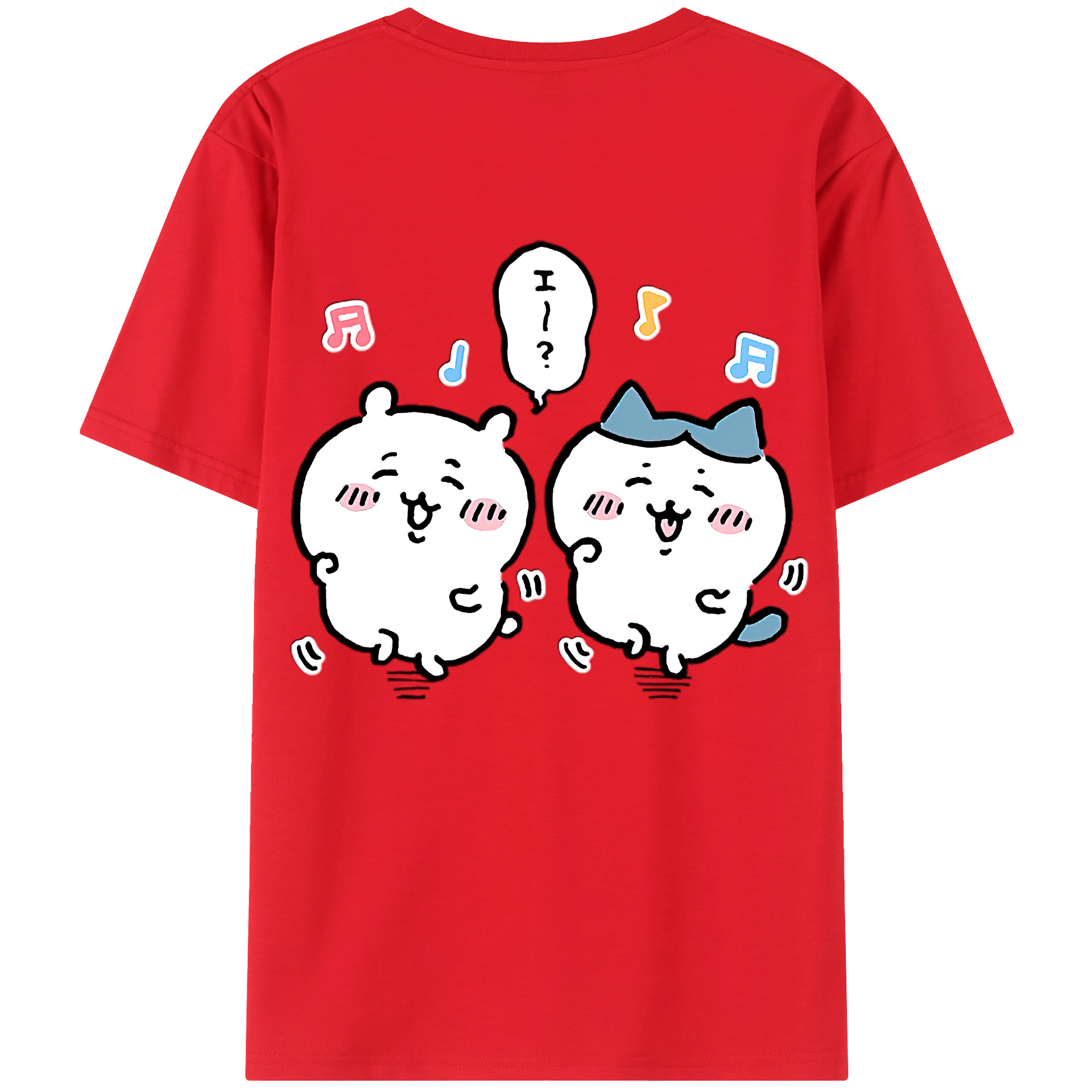 （画像用） ちいかわ ハチワレ Chii-kawa hachiware レディース半袖Tシャツ(バックプリント)