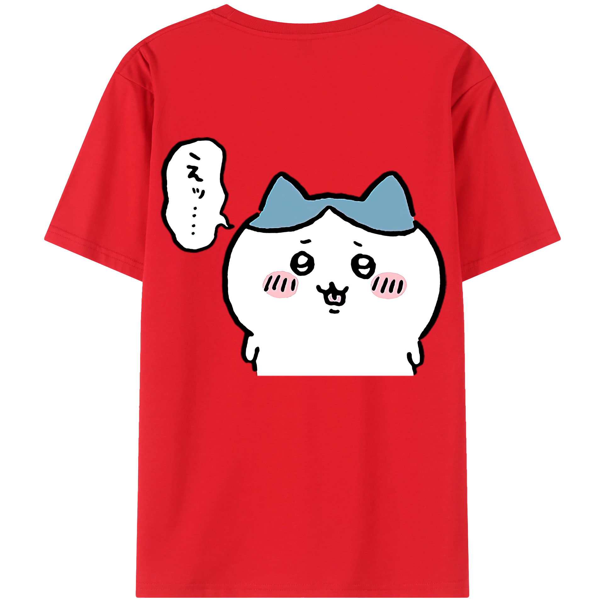 （画像用） ちいかわ ハチワレ Chii-kawa hachiware レディース半袖Tシャツ(バックプリント)