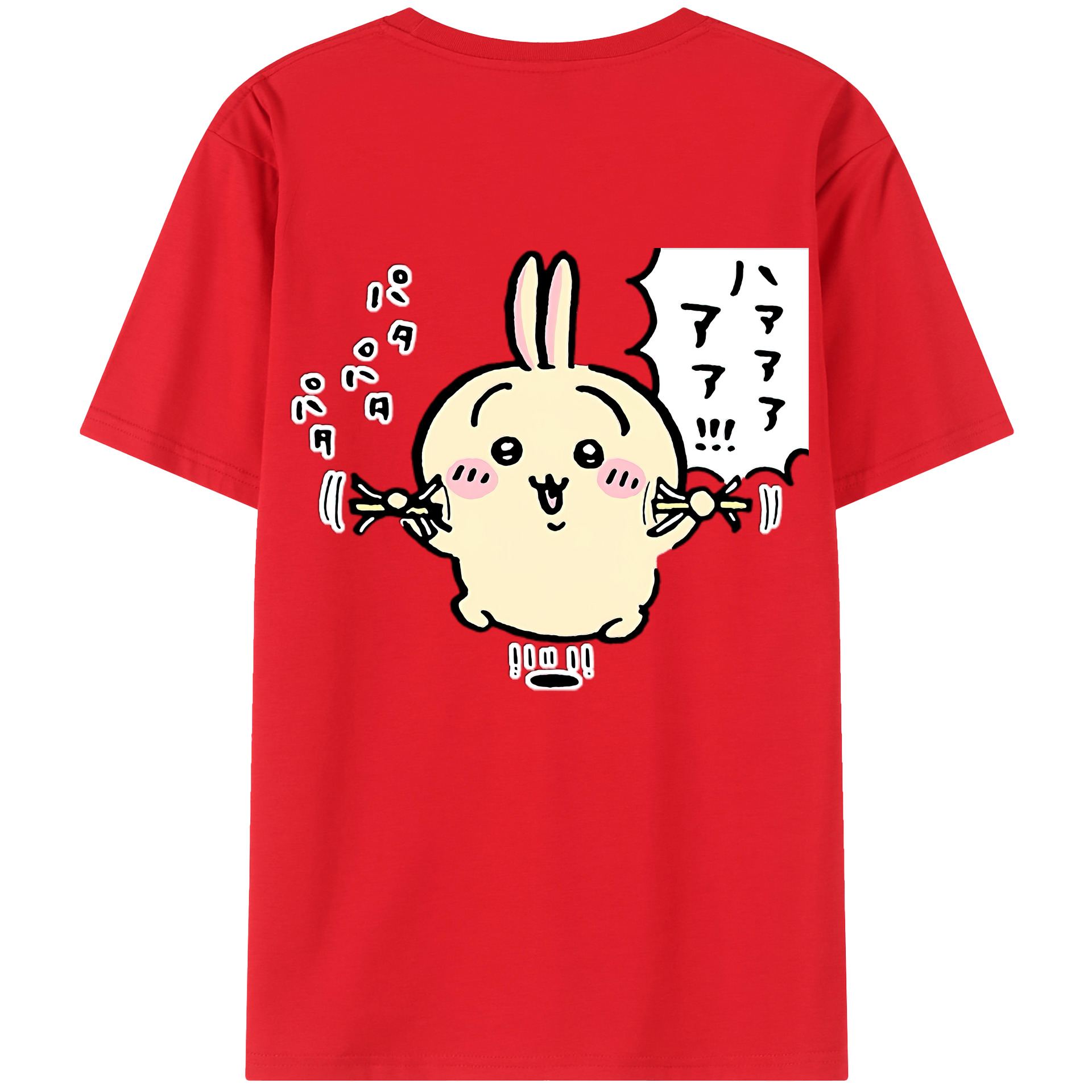 （画像用） ちいかわ うさぎ Chii-kawa usagi レディース半袖Tシャツ(バックプリント)