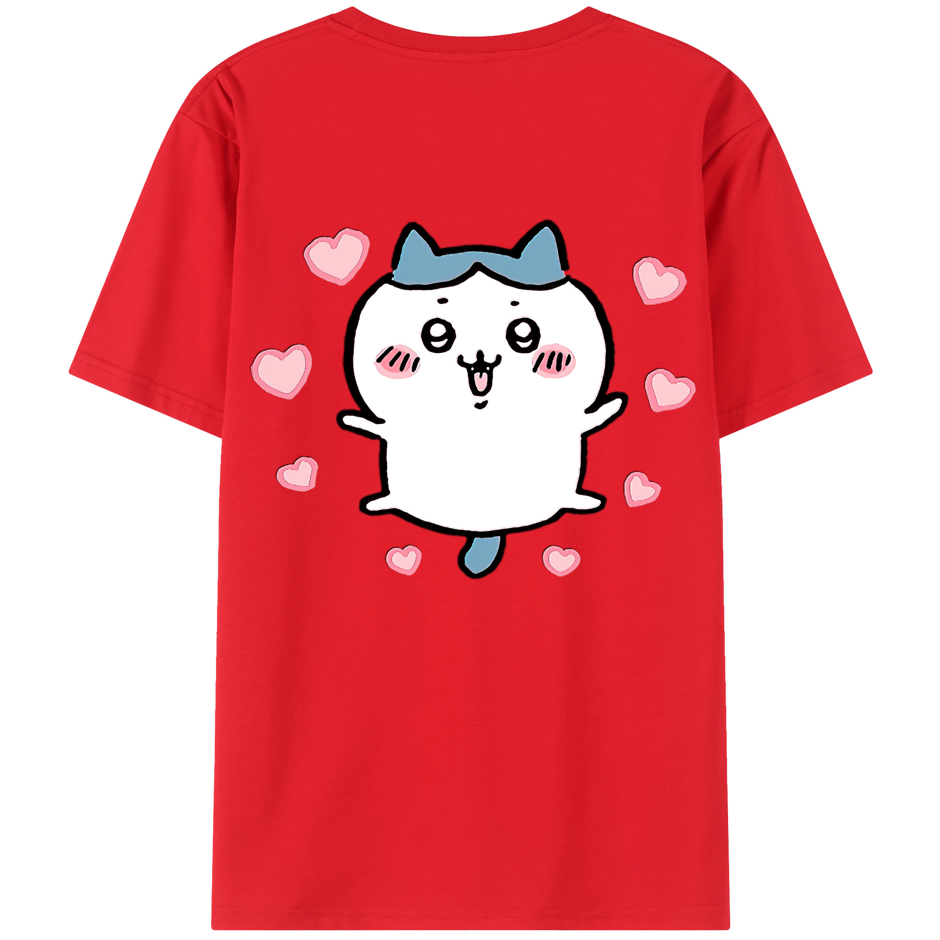 （画像用） ちいかわ ハチワレ Chii-kawa hachiware レディース半袖Tシャツ(バックプリント)