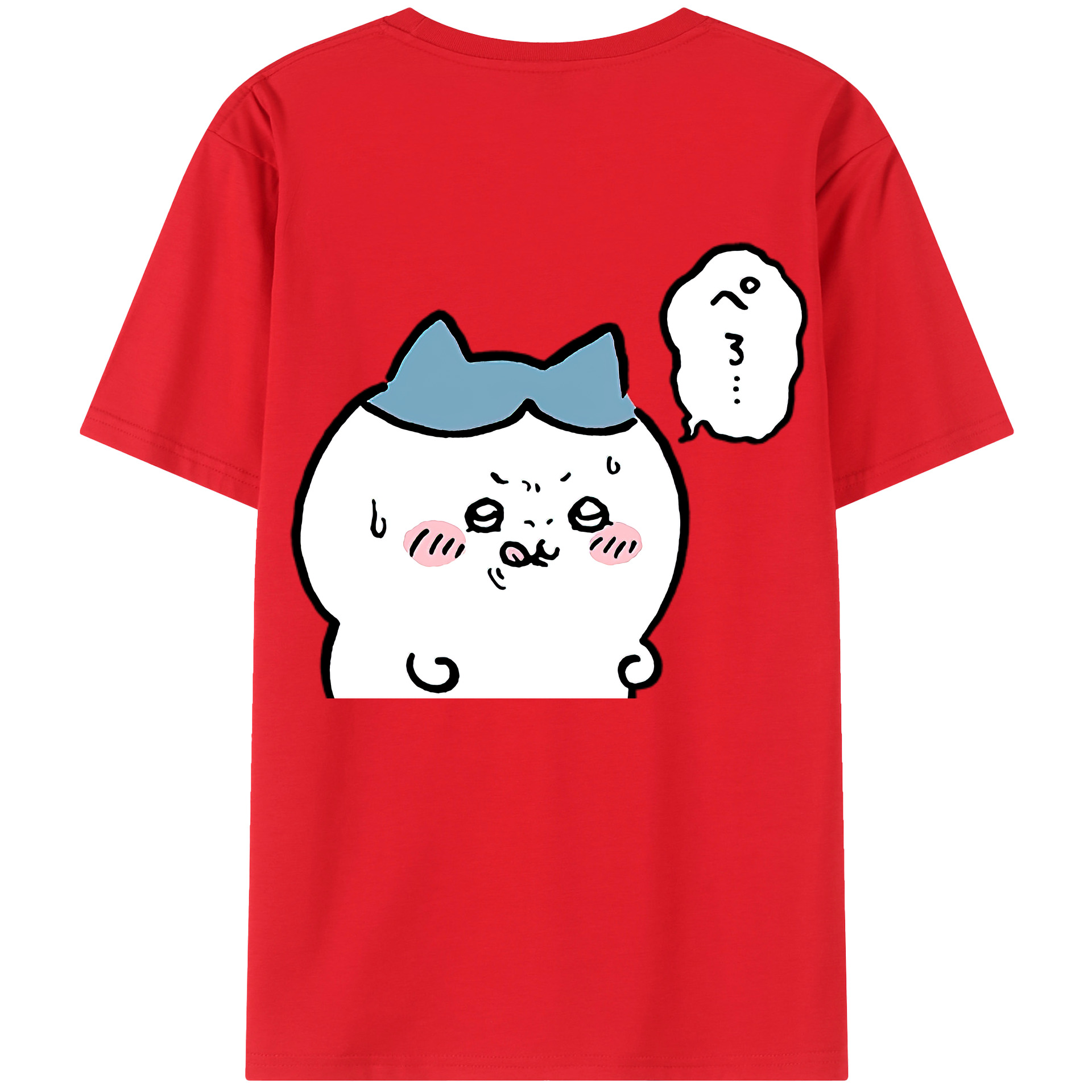 （画像用） ちいかわ ハチワレ Chii-kawa hachiware レディース半袖Tシャツ(バックプリント)