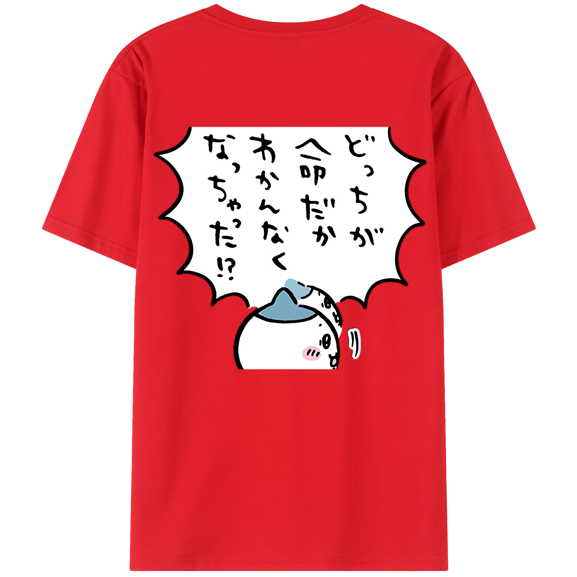 （画像用） ちいかわ ハチワレ Chii-kawa hachiware レディース半袖Tシャツ(バックプリント)