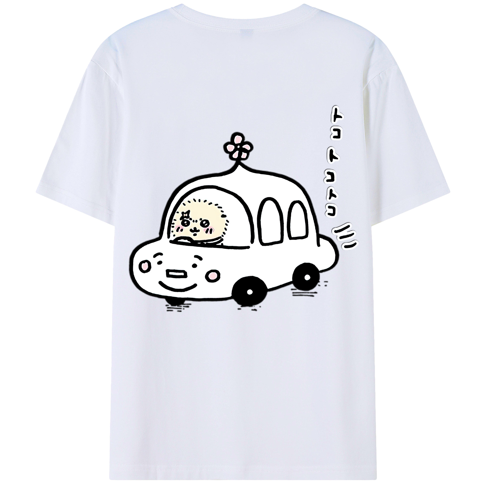 （画像用） ちいかわ ラッコ Chii-kawa Sea otter レディース半袖Tシャツ(バックプリント)