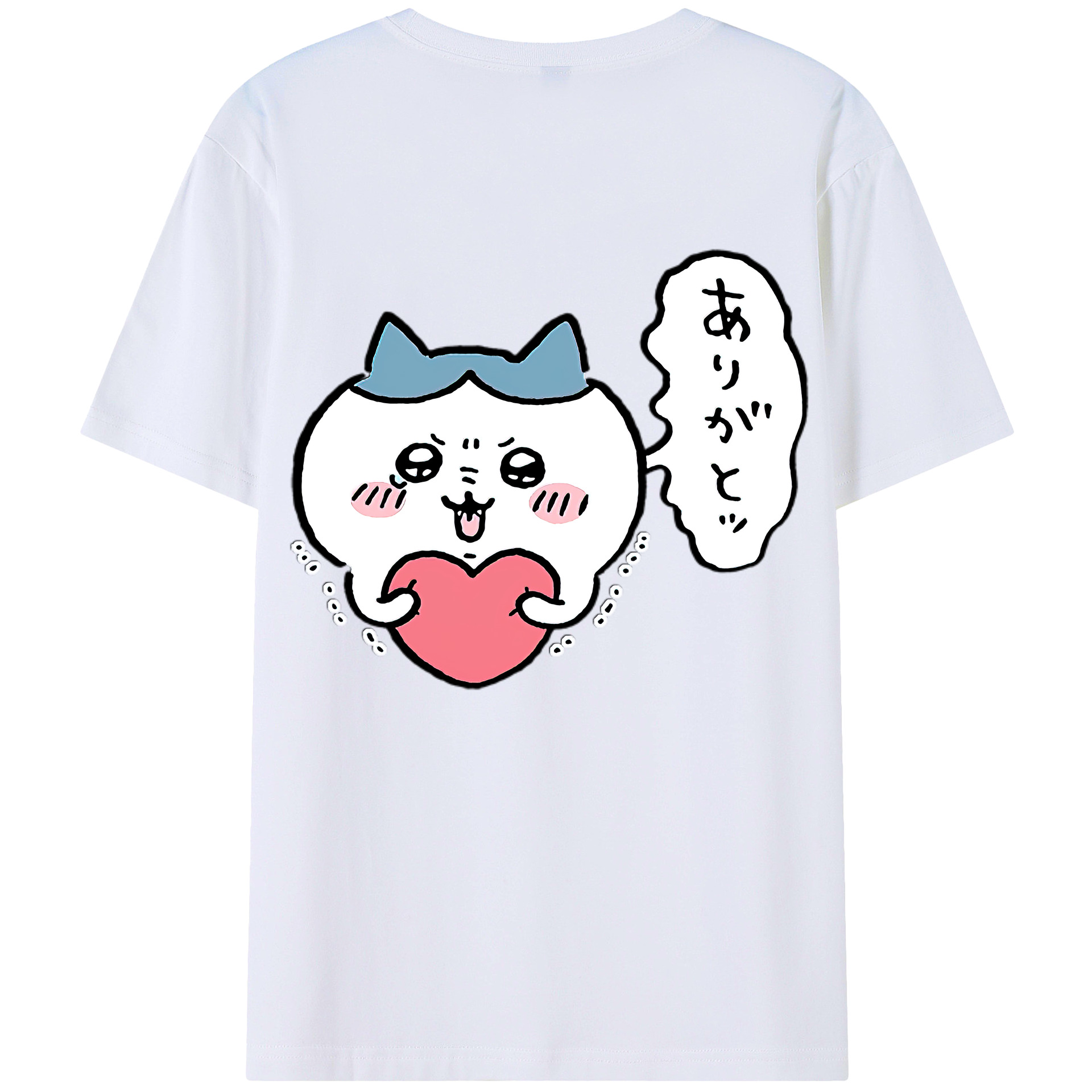 （画像用） ちいかわ ハチワレ Chii-kawa hachiware レディース半袖Tシャツ(バックプリント)