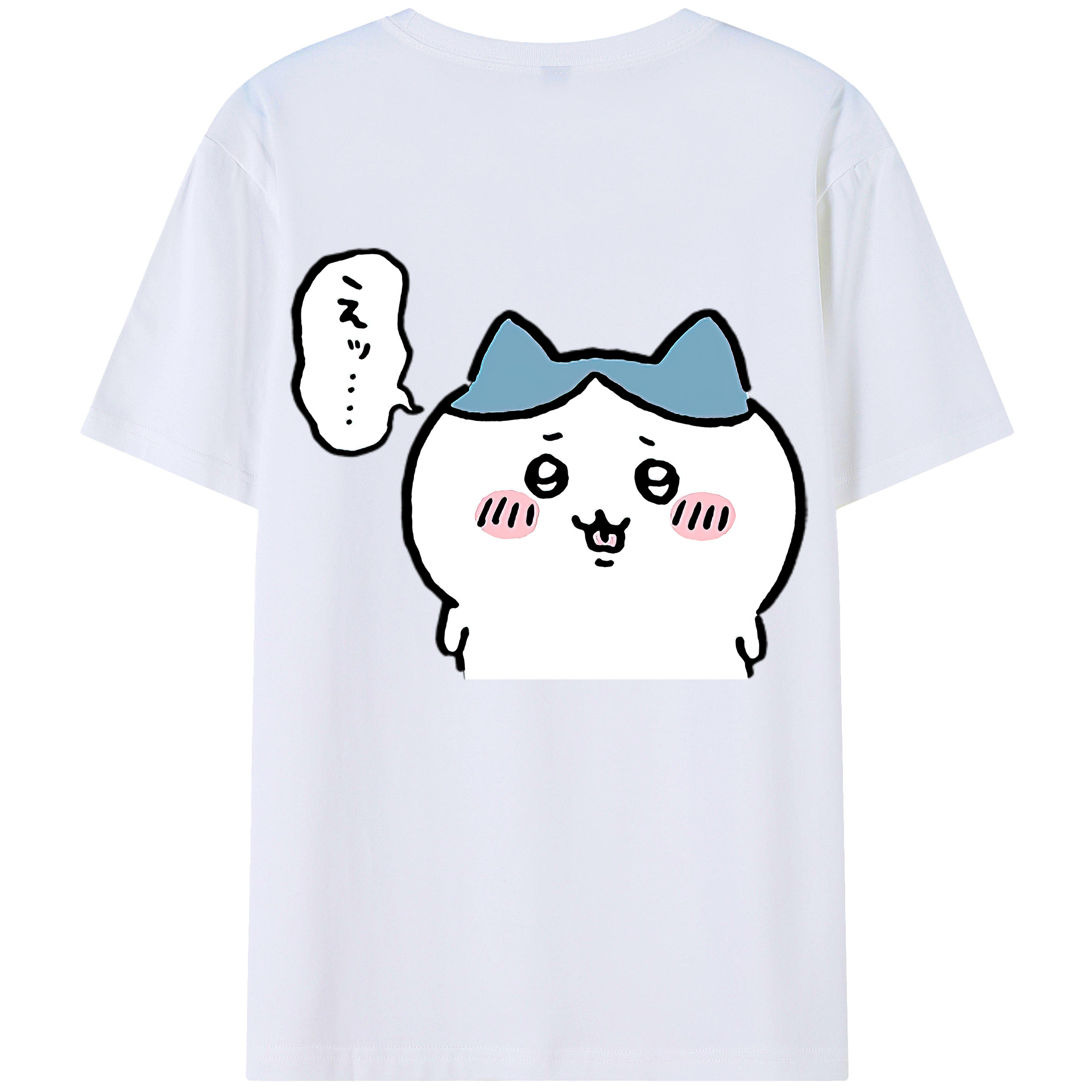 （画像用） ちいかわ ハチワレ Chii-kawa hachiware レディース半袖Tシャツ(バックプリント)