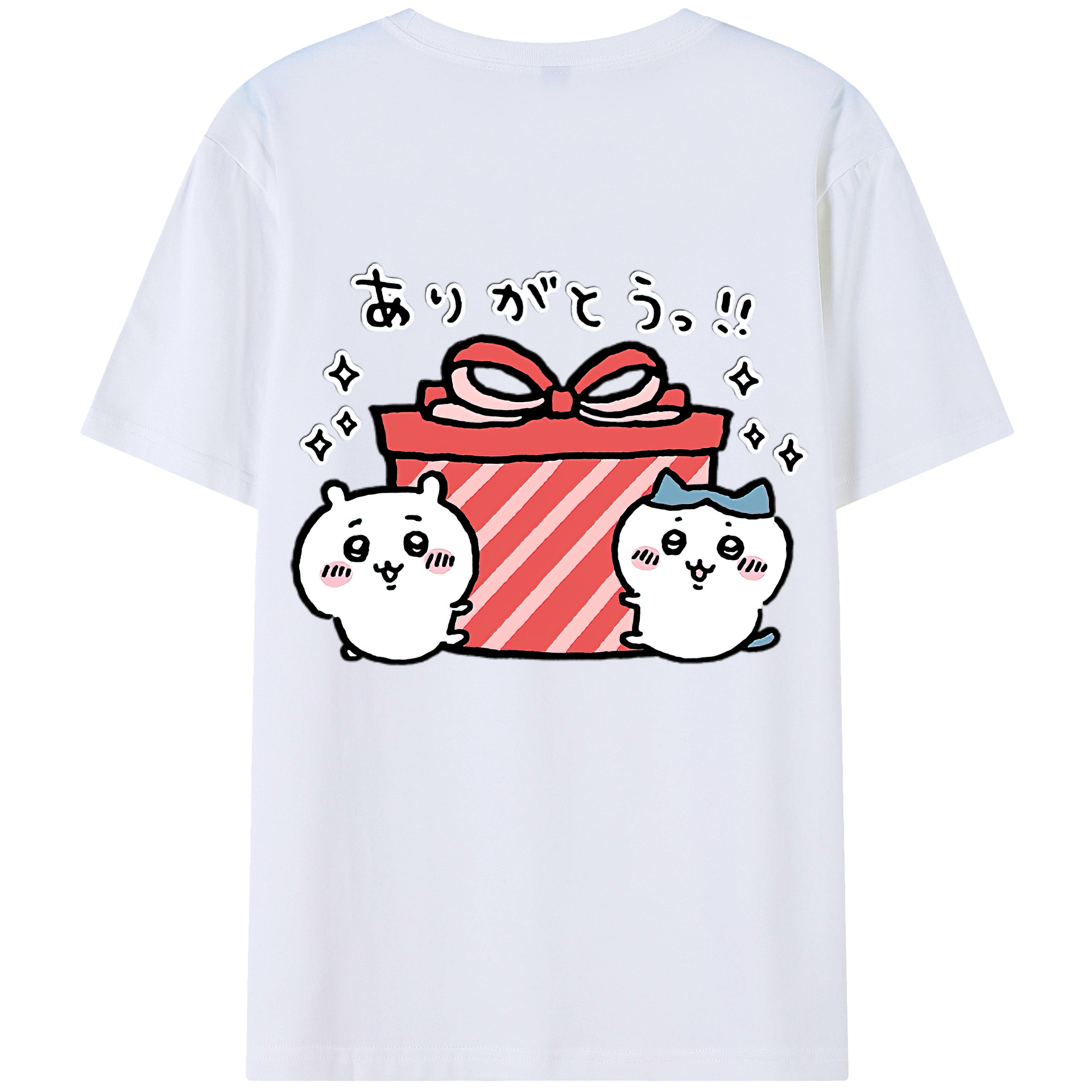 （画像用） ちいかわ ハチワレ Chii-kawa hachiware レディース半袖Tシャツ(バックプリント)