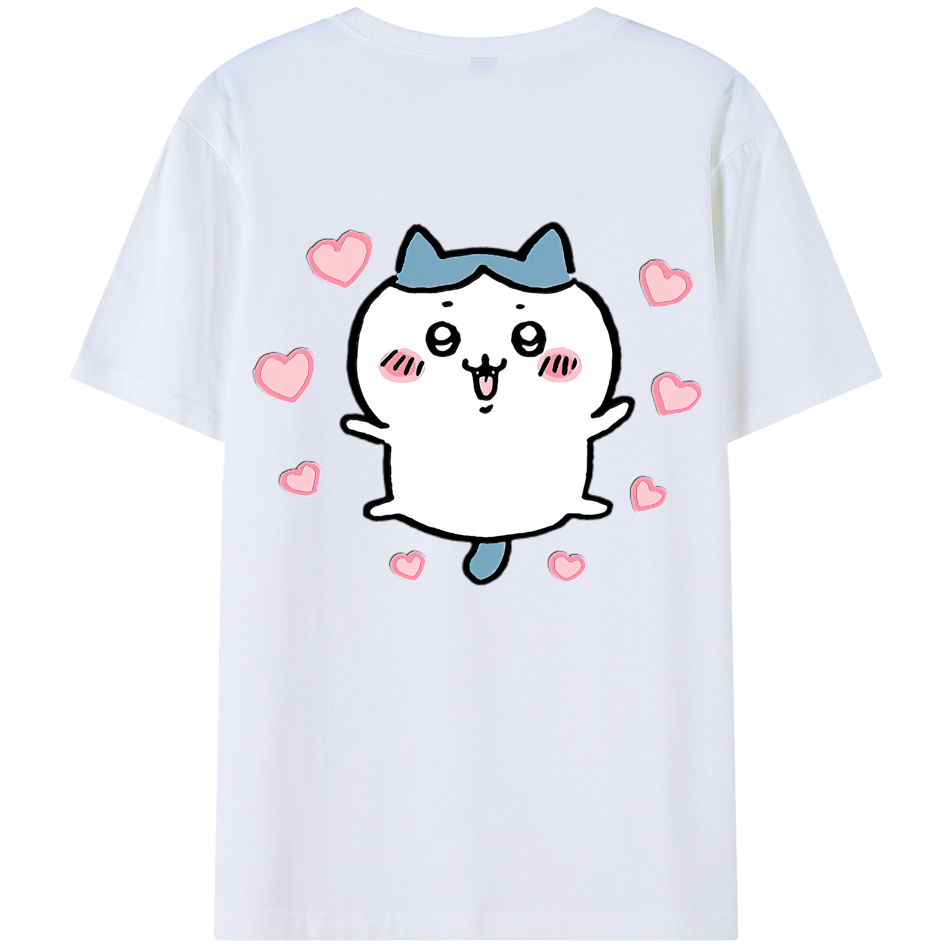 （画像用） ちいかわ ハチワレ Chii-kawa hachiware レディース半袖Tシャツ(バックプリント)