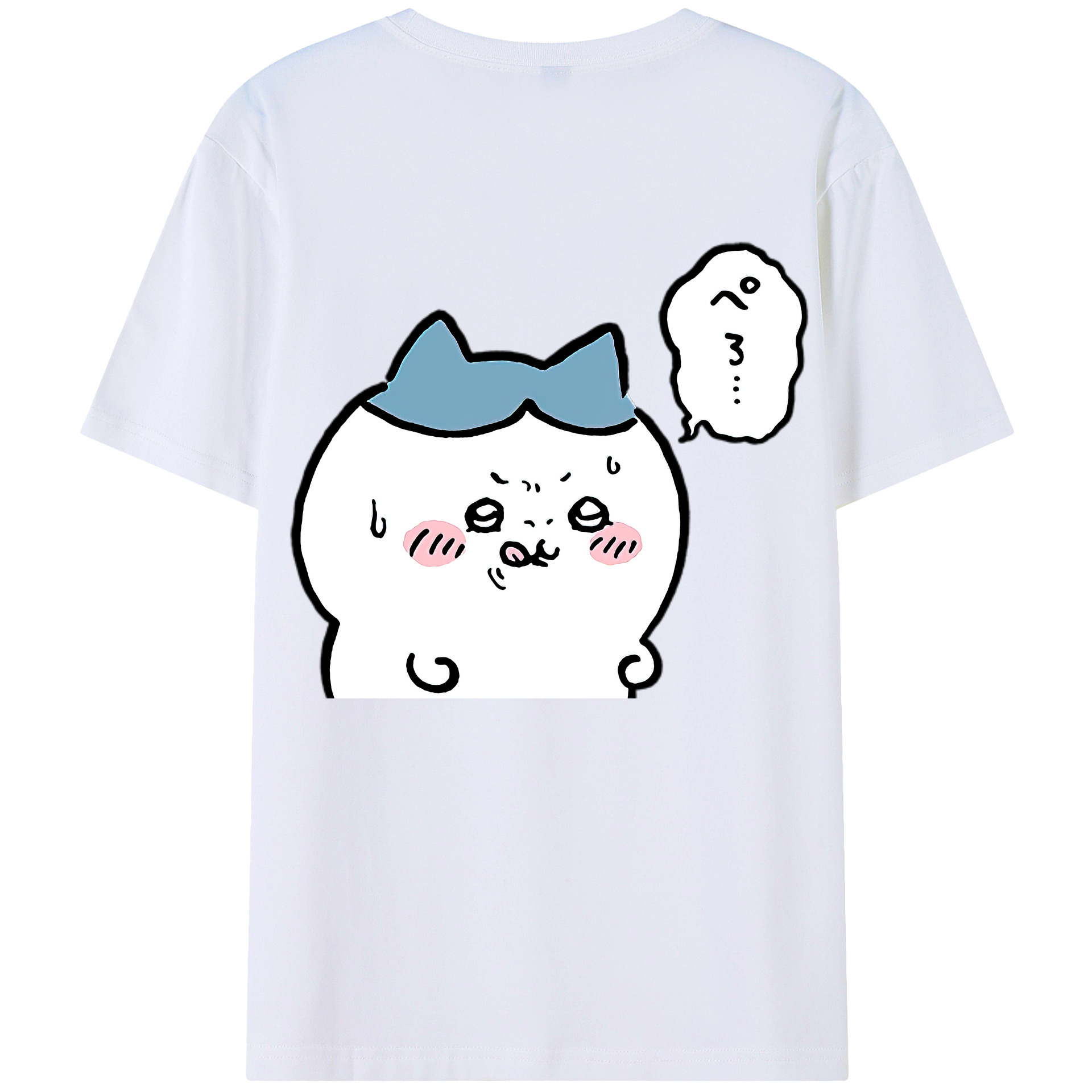 （画像用） ちいかわ ハチワレ Chii-kawa hachiware レディース半袖Tシャツ(バックプリント)