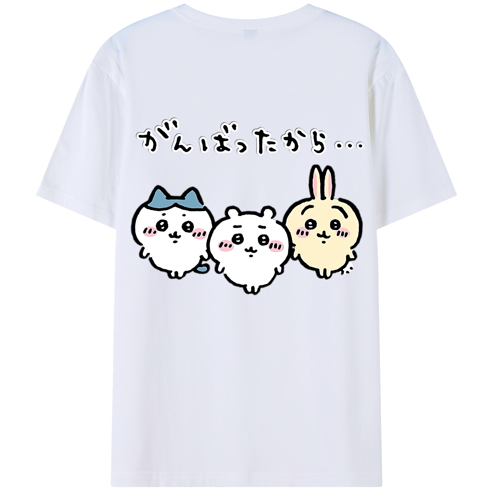 （画像用） ちいかわ ハチワレ Chii-kawa hachiware レディース半袖Tシャツ(バックプリント)