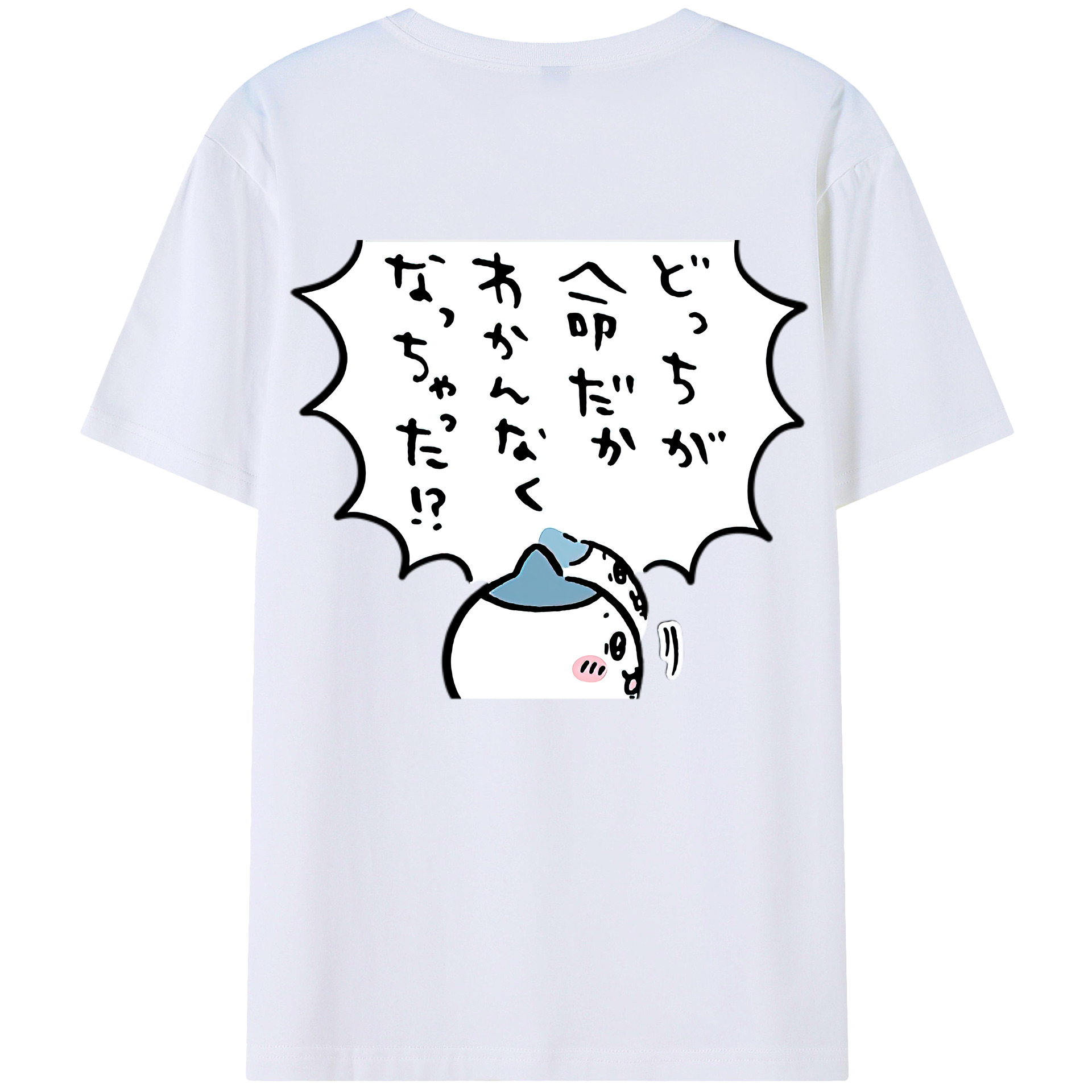 （画像用） ちいかわ ハチワレ Chii-kawa hachiware レディース半袖Tシャツ(バックプリント)