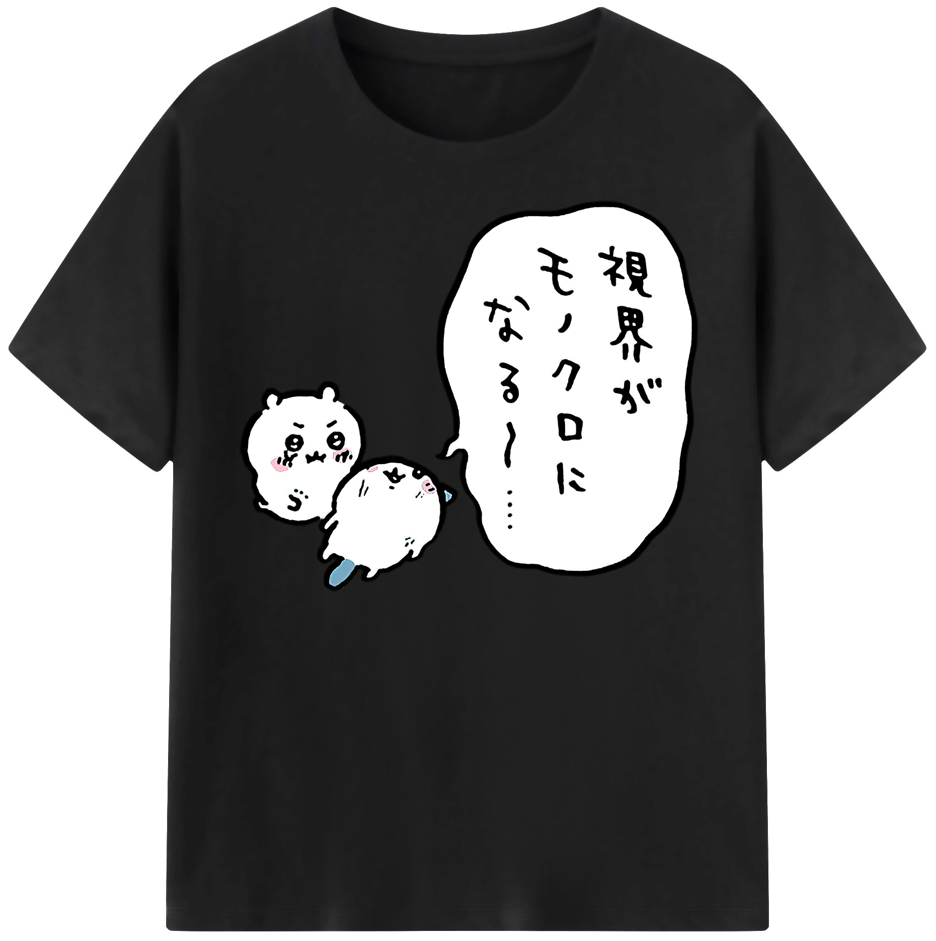 （画像用） ちいかわ ちいかわ Chii-kawa chiikawa レディースカジュアルプリントTシャツ（綿100％）
