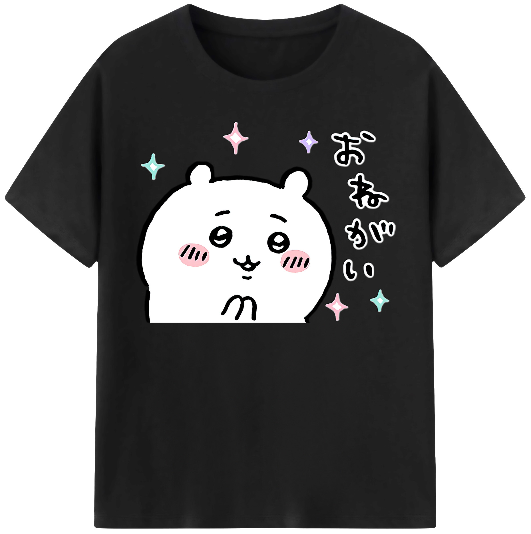 （画像用） ちいかわ ちいかわ Chii-kawa chiikawa レディースカジュアルプリントTシャツ（綿100％）
