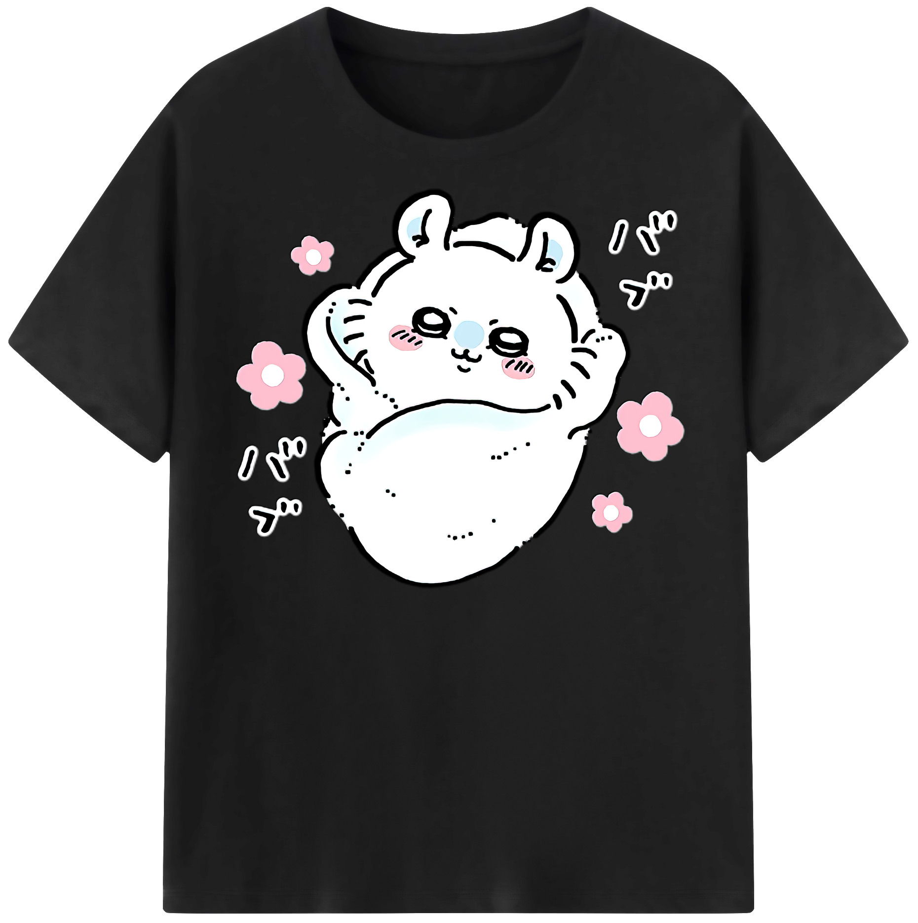 （画像用） ちいかわ モモンガ Chii-kawa Momonga レディースカジュアルプリントTシャツ（綿100％）