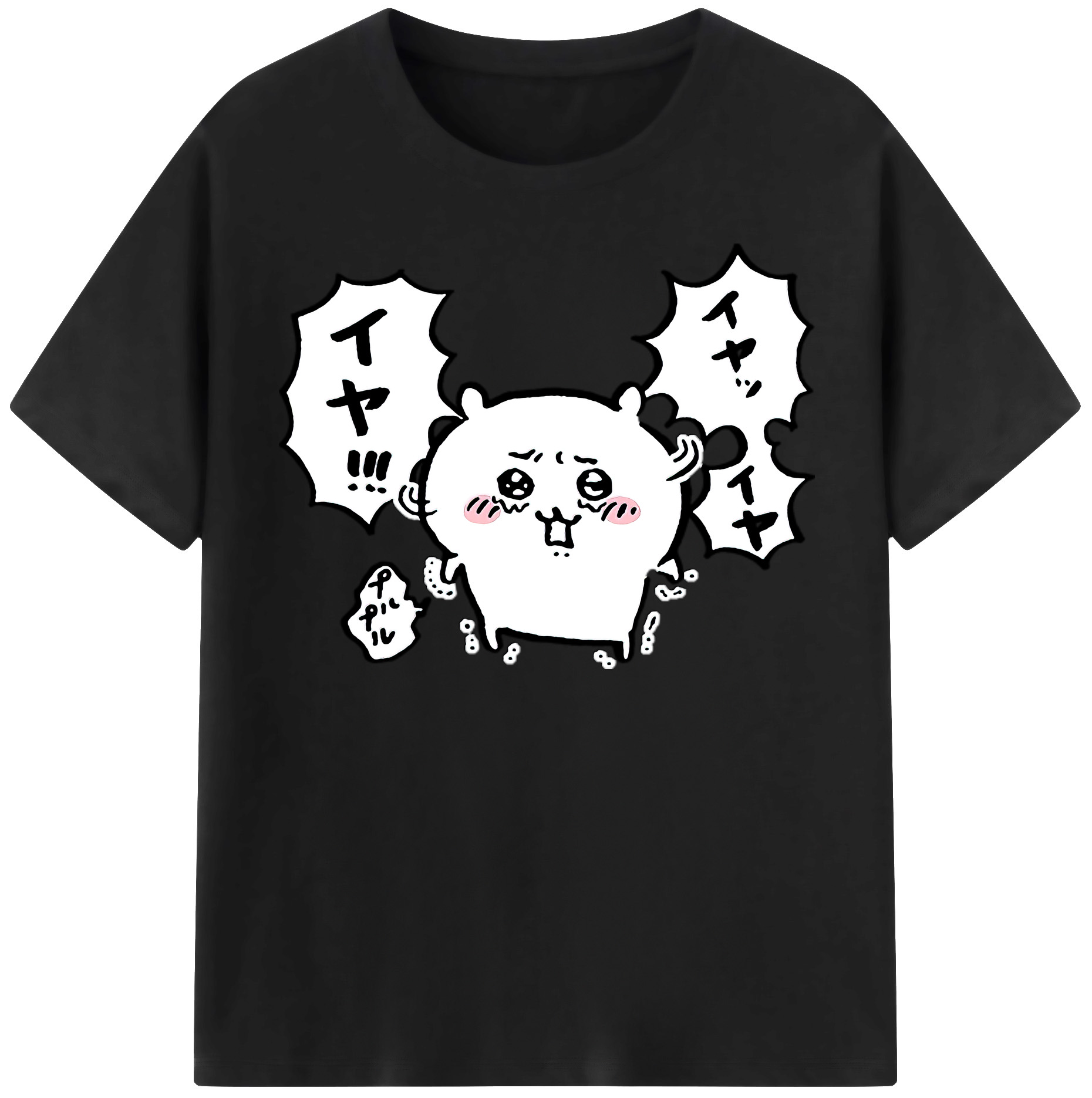 （画像用） ちいかわ ちいかわ Chii-kawa chiikawa レディースカジュアルプリントTシャツ（綿100％）