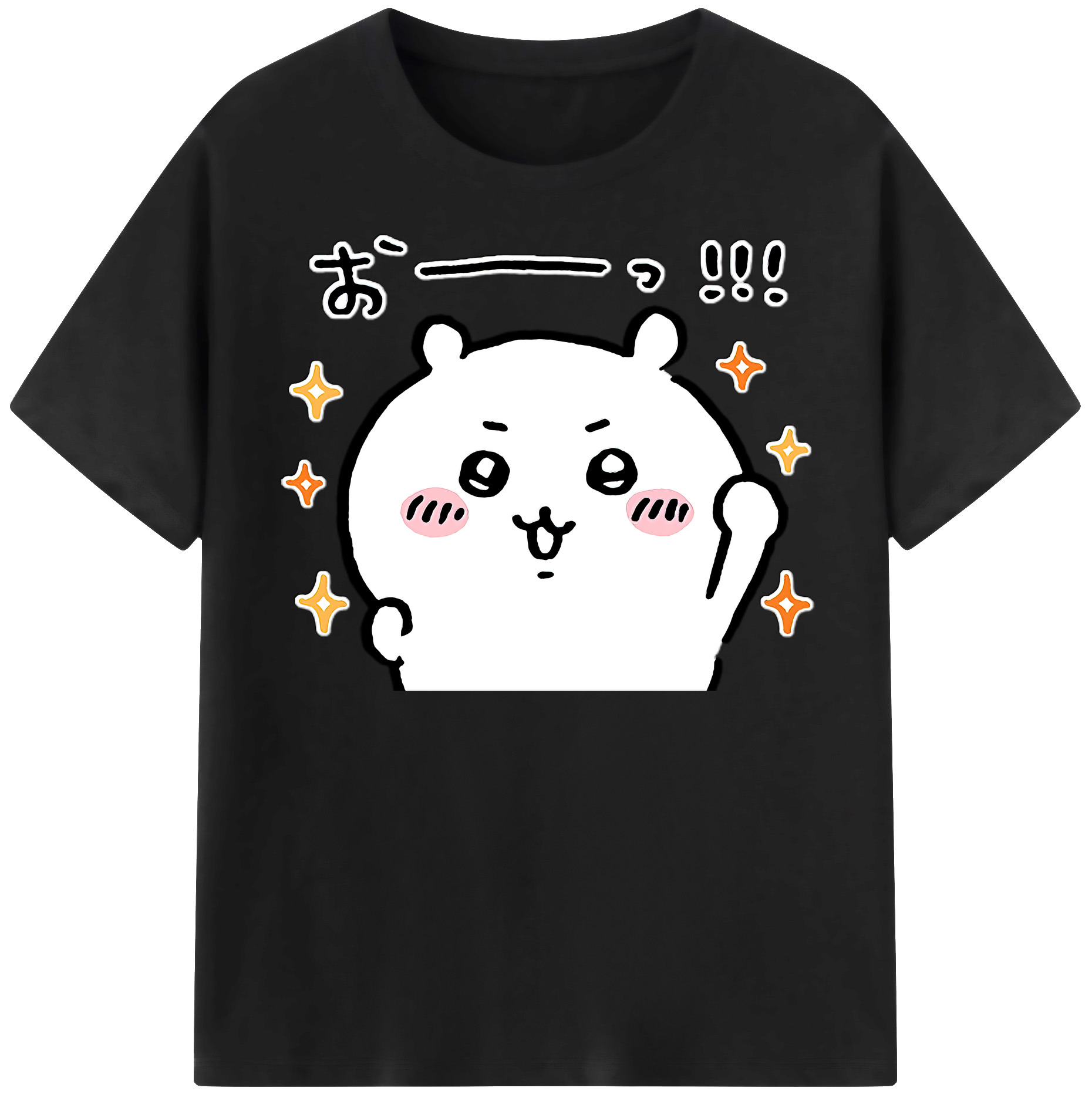 （画像用） ちいかわ ちいかわ Chii-kawa chiikawa レディースカジュアルプリントTシャツ（綿100％）
