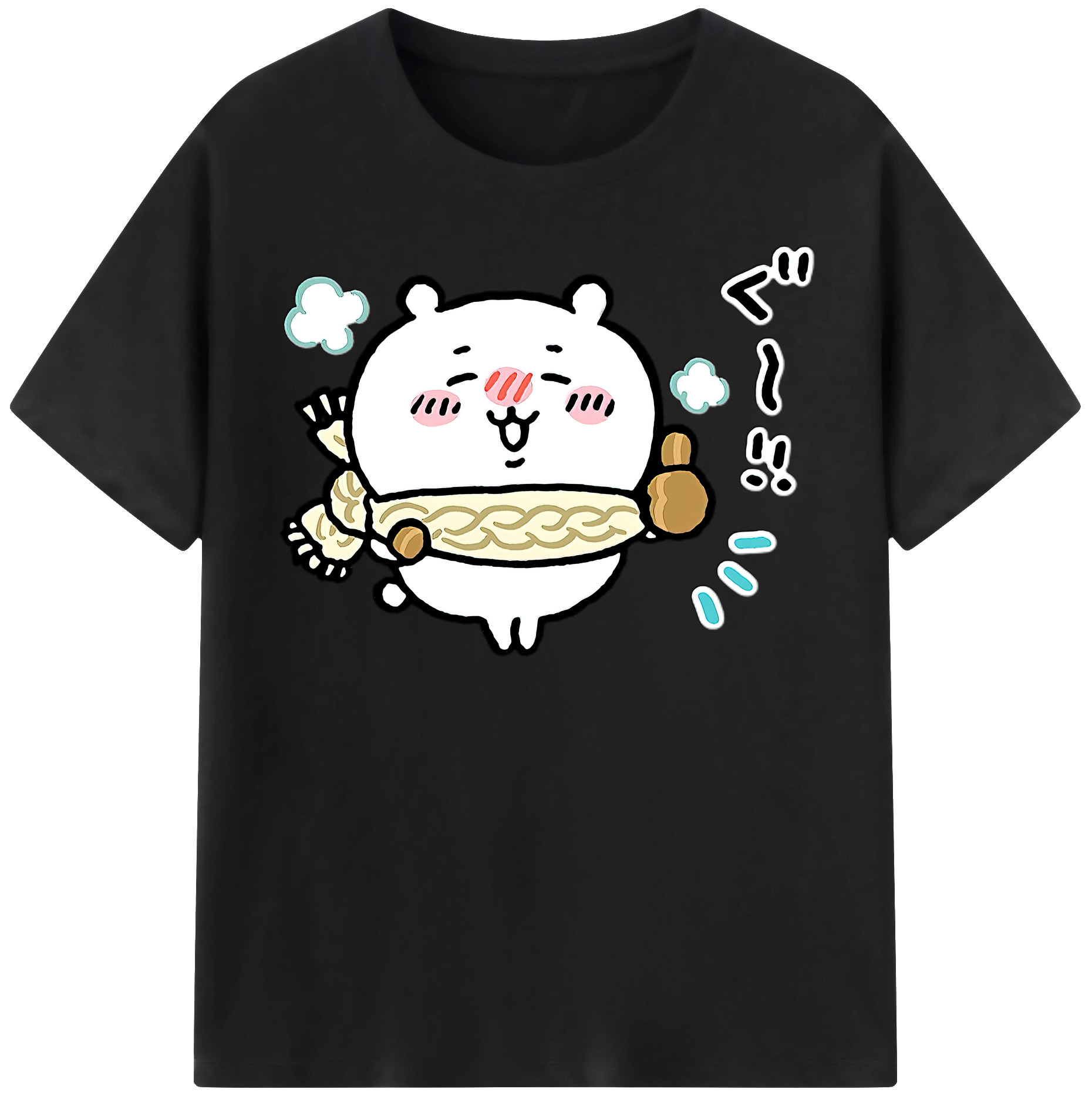 （画像用） ちいかわ ちいかわ Chii-kawa chiikawa レディースカジュアルプリントTシャツ（綿100％）