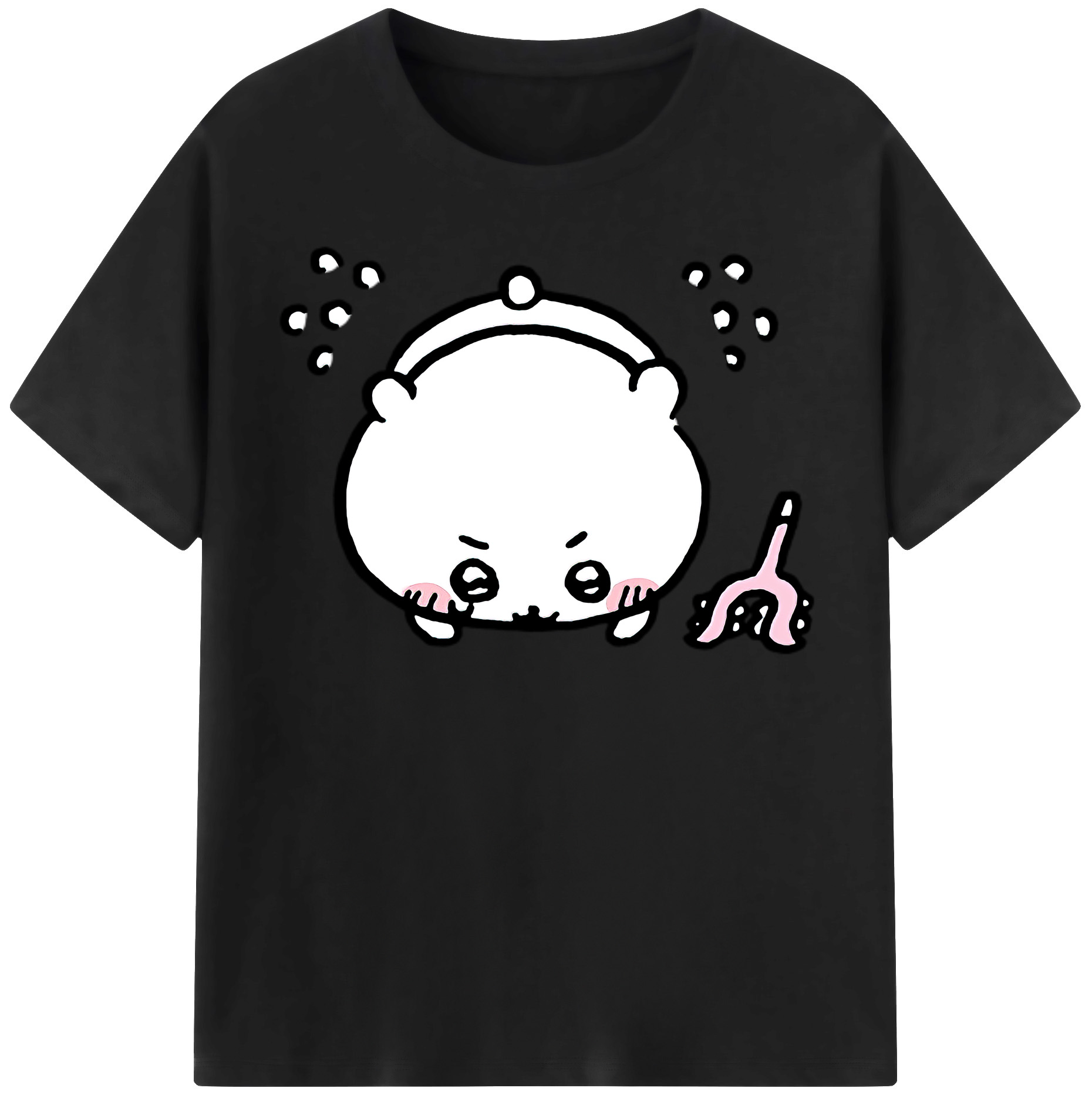 （画像用） ちいかわ ちいかわ Chii-kawa chiikawa レディースカジュアルプリントTシャツ（綿100％）