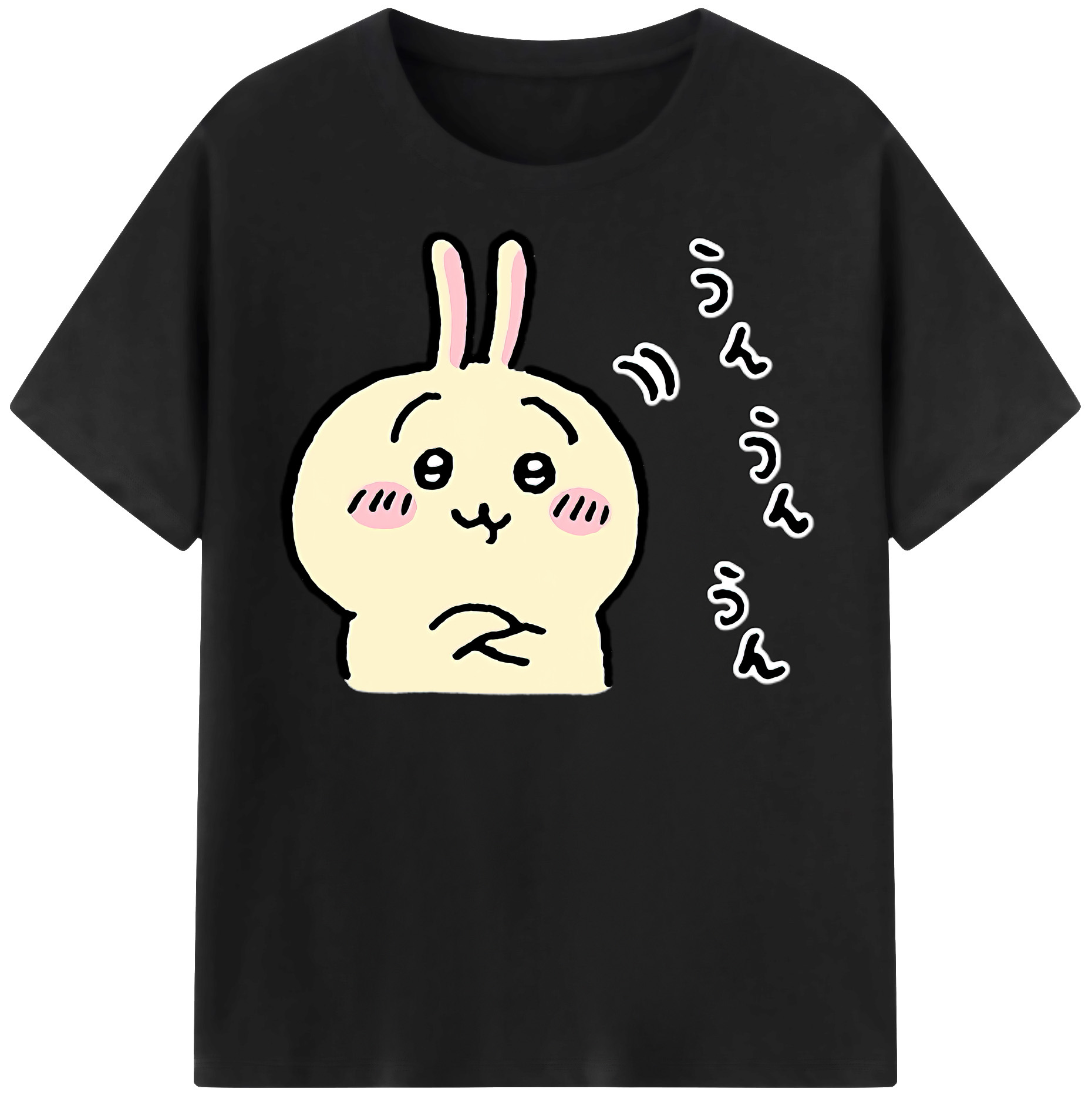 （画像用） ちいかわ うさぎ Chii-kawa usagi レディースカジュアルプリントTシャツ（綿100％）
