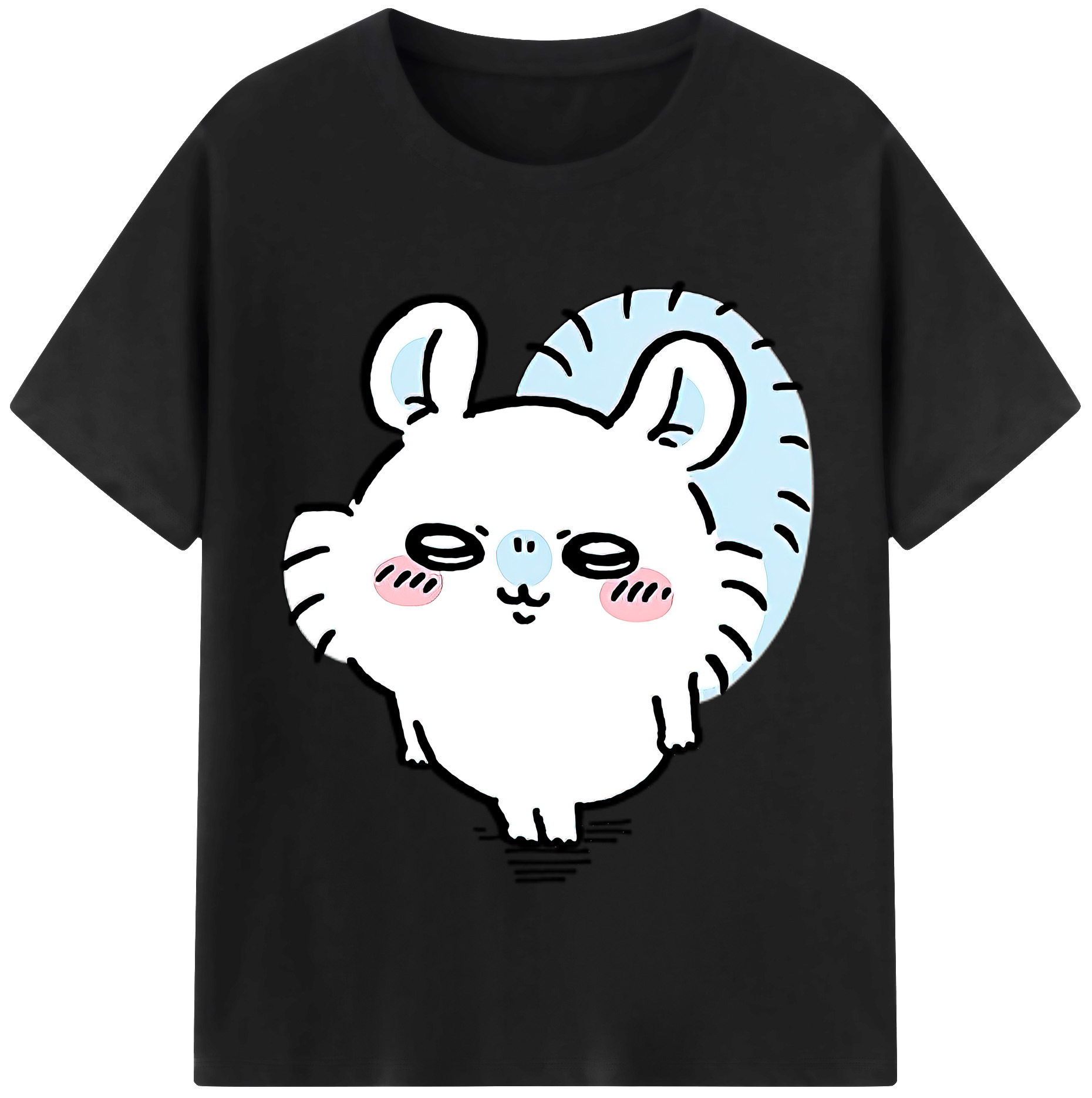 （画像用） ちいかわ モモンガ Chii-kawa Momonga レディースカジュアルプリントTシャツ（綿100％）