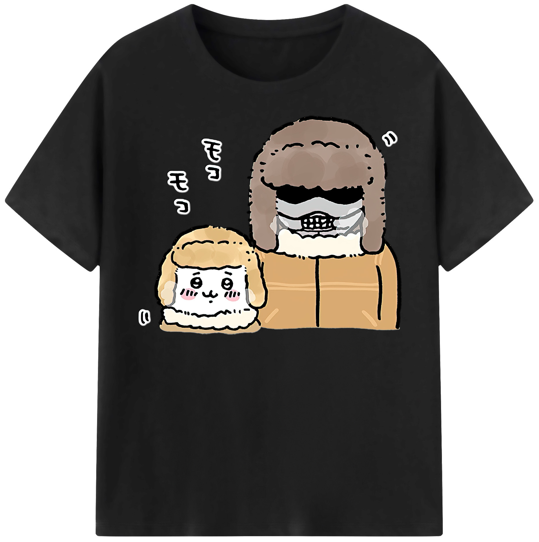 （画像用） ちいかわ 労働の鎧さん Chii-kawa Mr. Armor of Labor レディースカジュアルプリントTシャツ（綿100％）