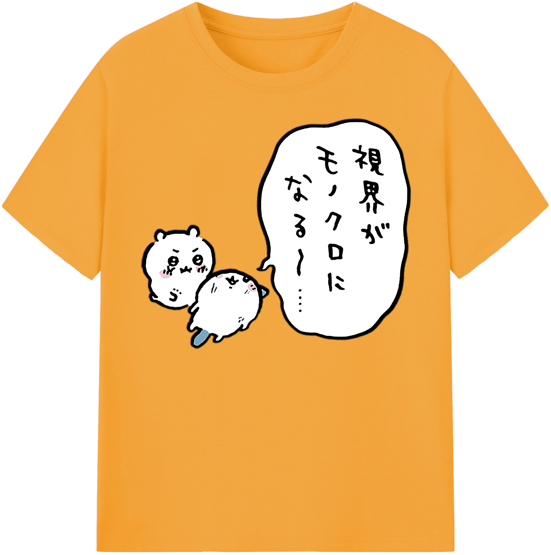 （画像用） ちいかわ ちいかわ Chii-kawa chiikawa レディースカジュアルプリントTシャツ（綿100％）