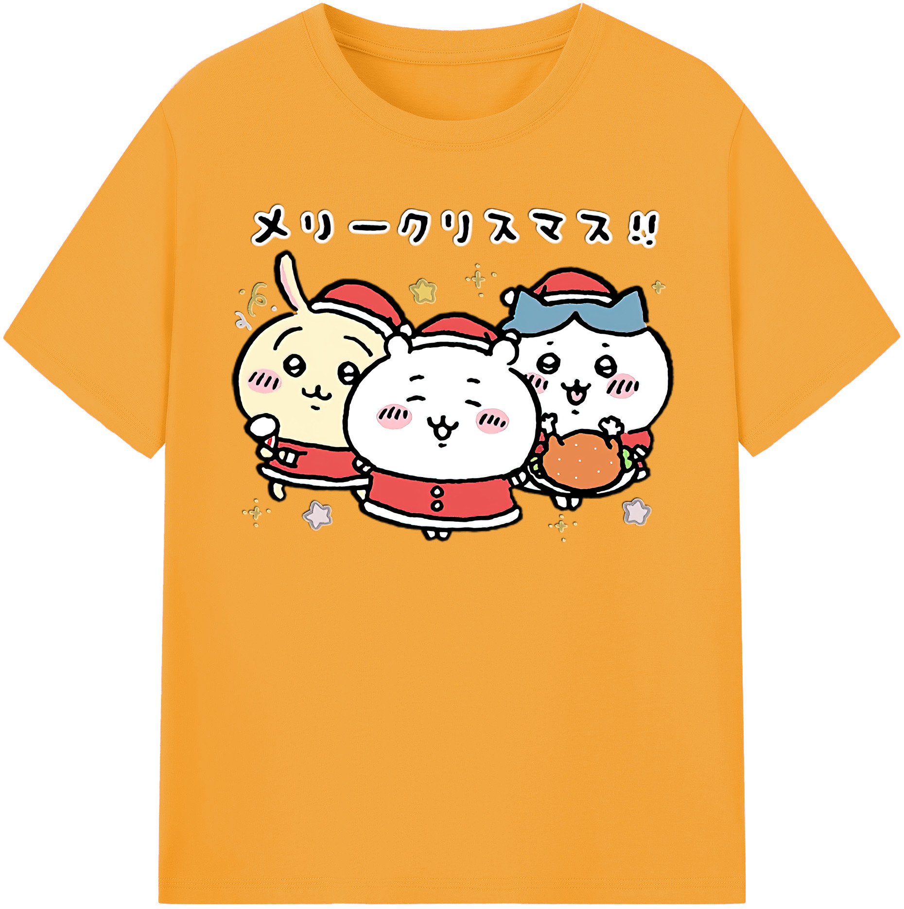 （画像用） ちいかわ ハチワレ Chii-kawa hachiware レディースカジュアルプリントTシャツ（綿100％）
