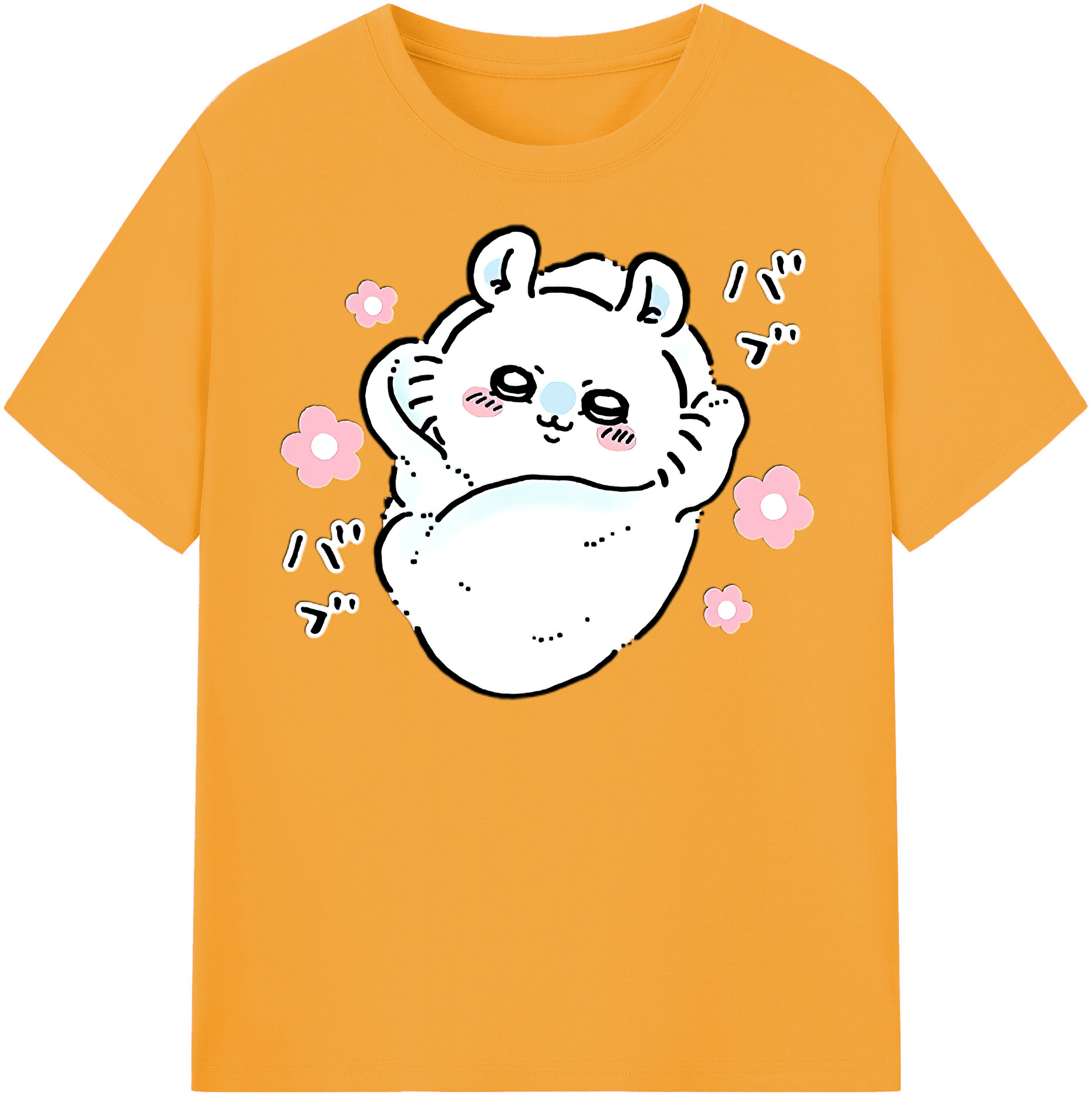（画像用） ちいかわ モモンガ Chii-kawa Momonga レディースカジュアルプリントTシャツ（綿100％）