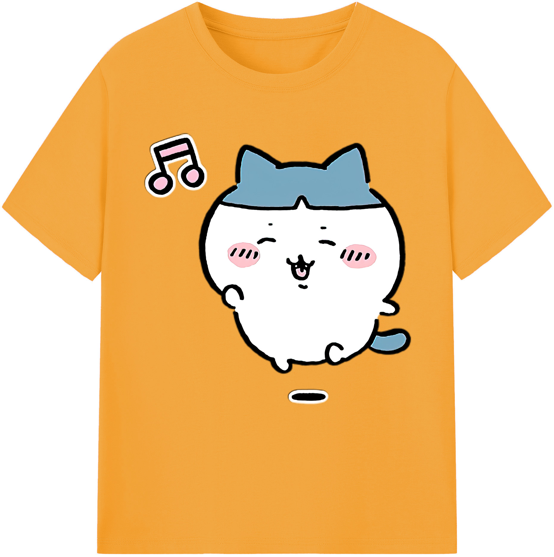 （画像用） ちいかわ ハチワレ Chii-kawa hachiware レディースカジュアルプリントTシャツ（綿100％）