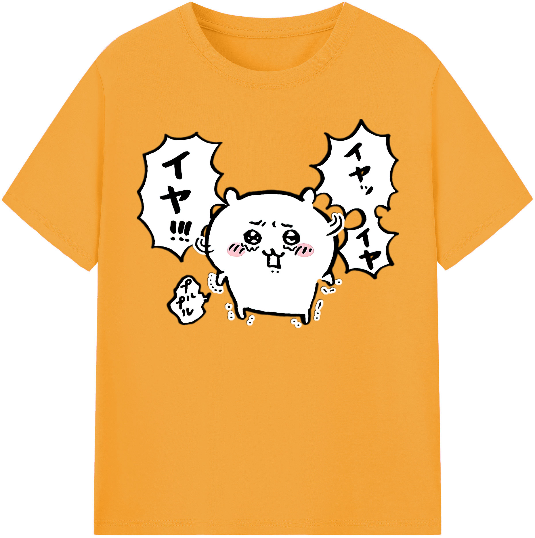 （画像用） ちいかわ ちいかわ Chii-kawa chiikawa レディースカジュアルプリントTシャツ（綿100％）