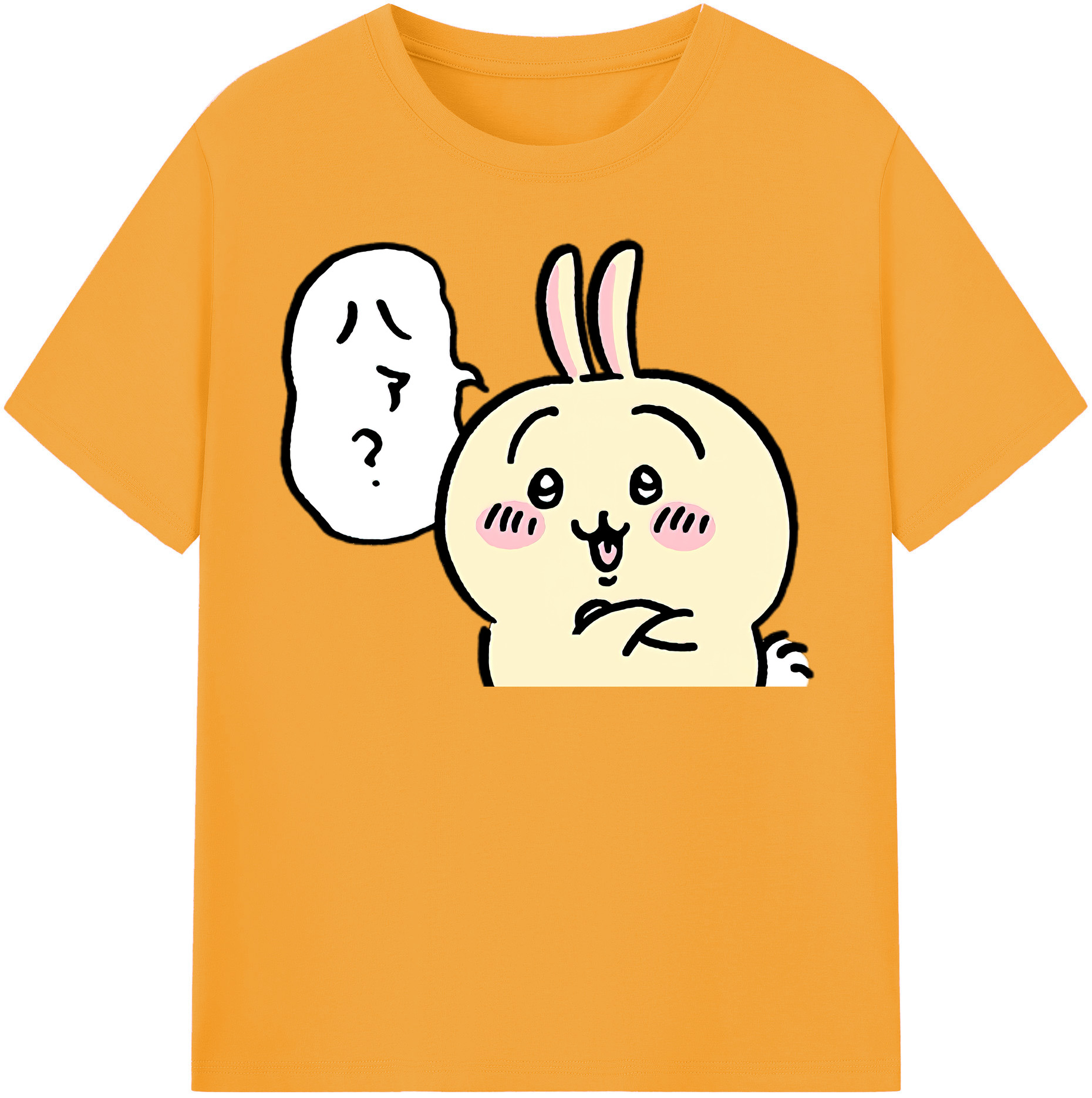 （画像用） ちいかわ うさぎ Chii-kawa usagi レディースカジュアルプリントTシャツ（綿100％）