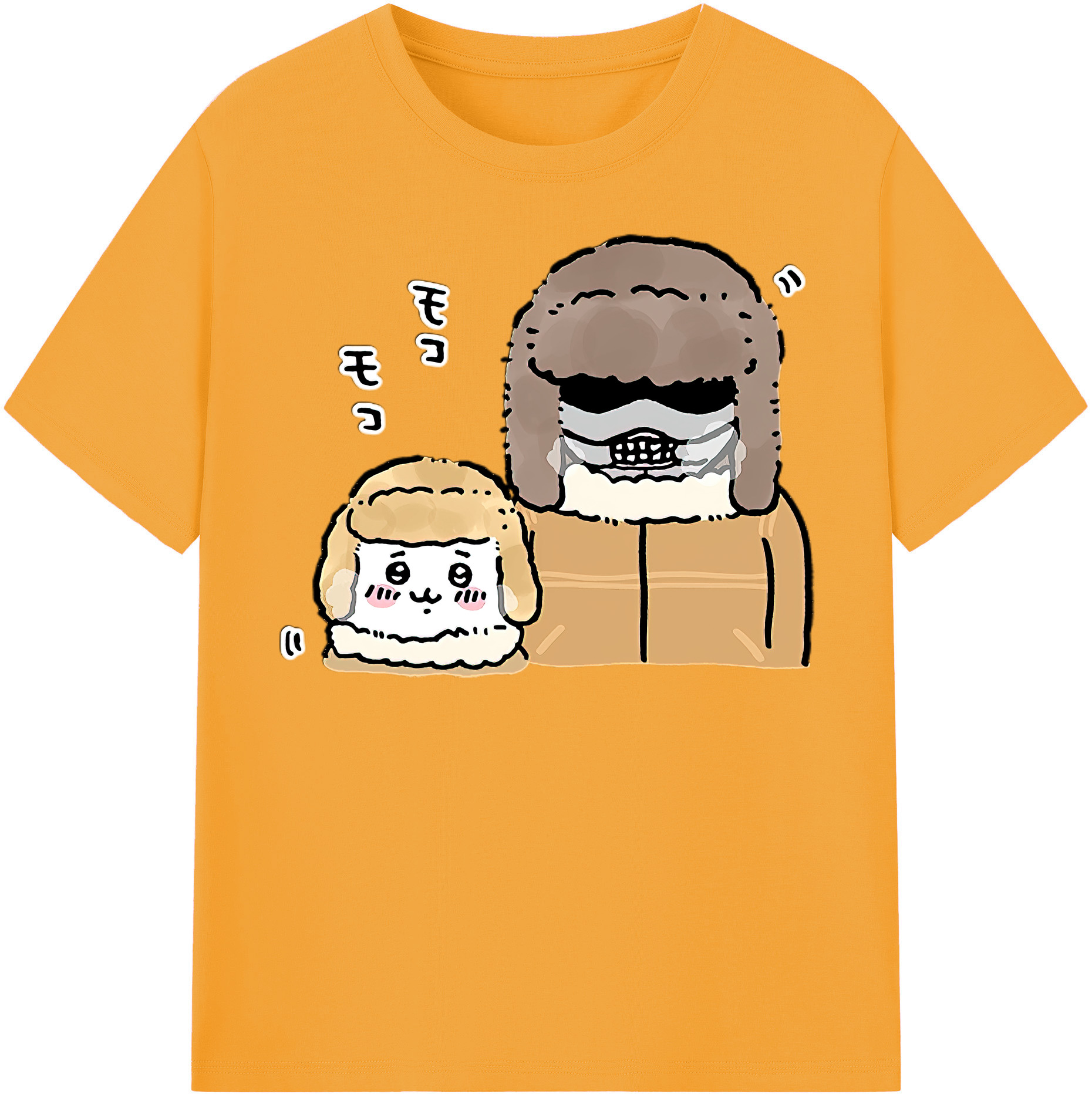 （画像用） ちいかわ 労働の鎧さん Chii-kawa Mr. Armor of Labor レディースカジュアルプリントTシャツ（綿100％）