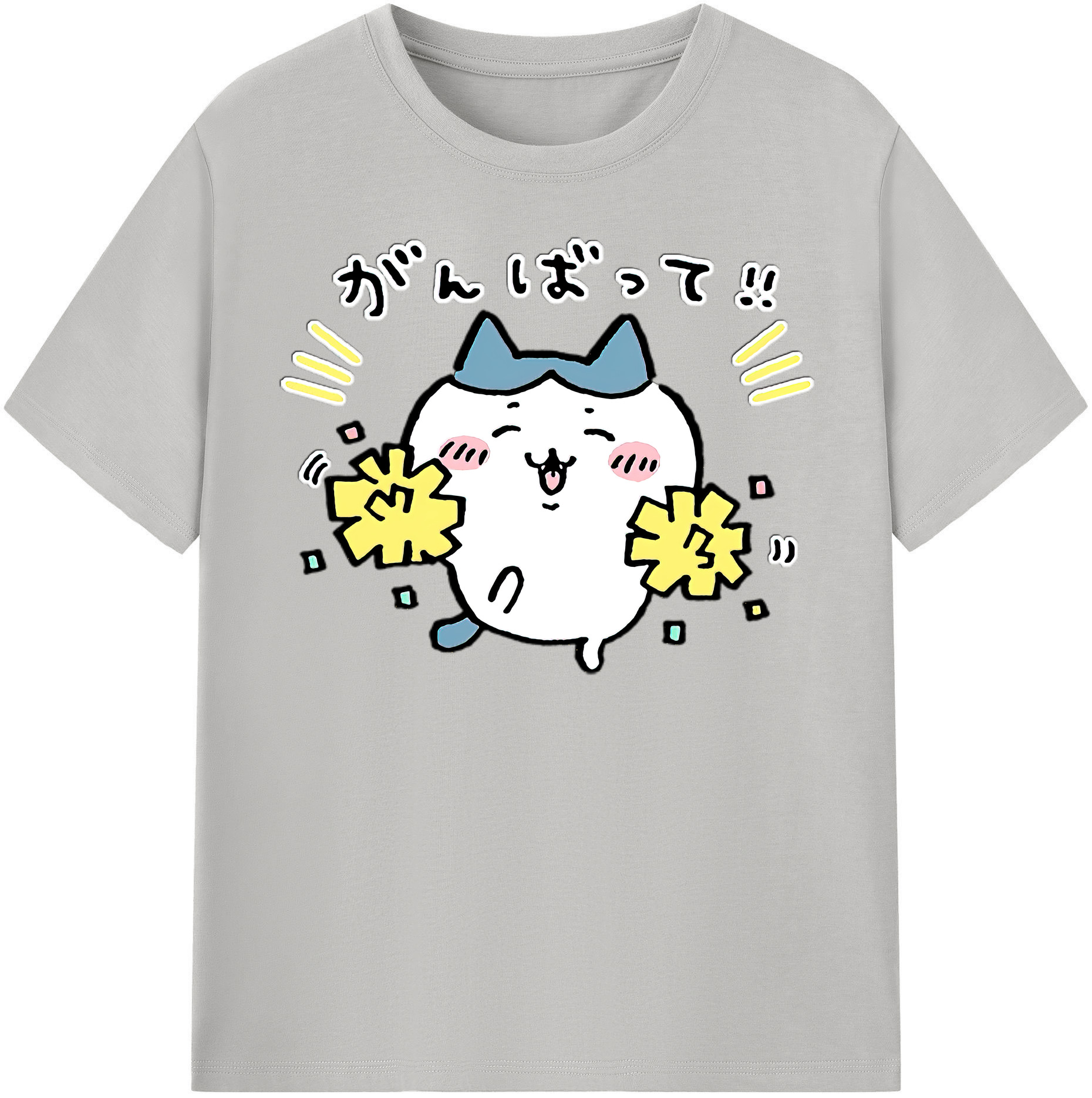 （画像用） ちいかわ ハチワレ Chii-kawa hachiware レディースカジュアルプリントTシャツ（綿100％）