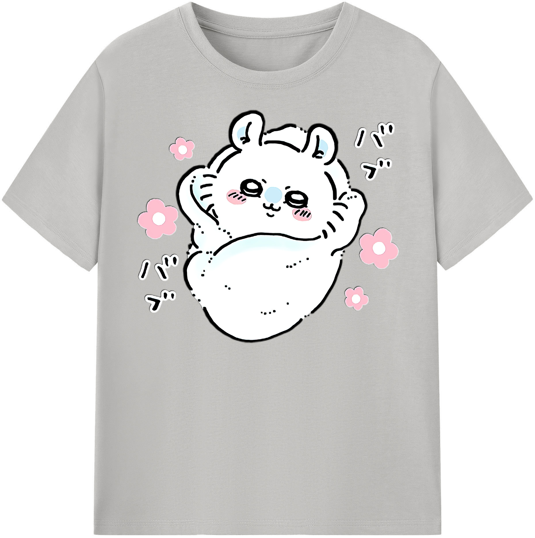 （画像用） ちいかわ モモンガ Chii-kawa Momonga レディースカジュアルプリントTシャツ（綿100％）