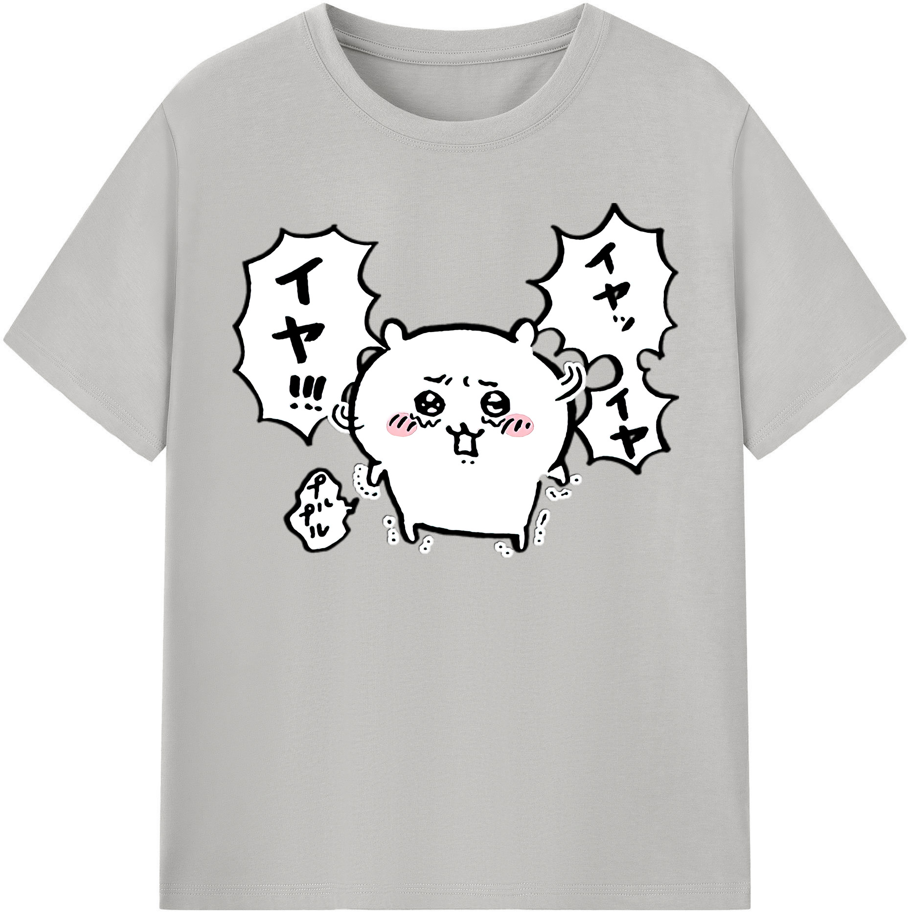 （画像用） ちいかわ ちいかわ Chii-kawa chiikawa レディースカジュアルプリントTシャツ（綿100％）