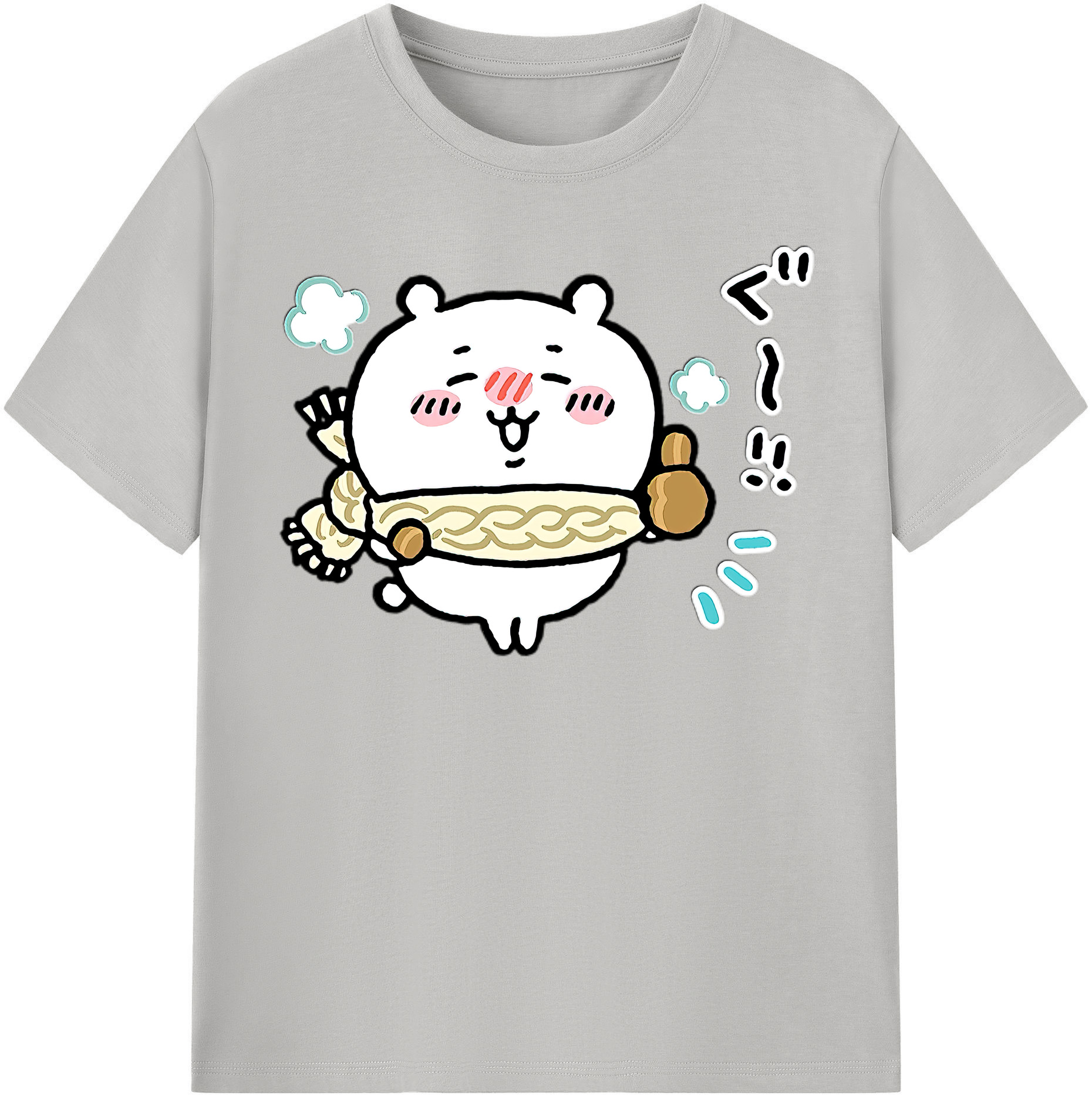 （画像用） ちいかわ ちいかわ Chii-kawa chiikawa レディースカジュアルプリントTシャツ（綿100％）