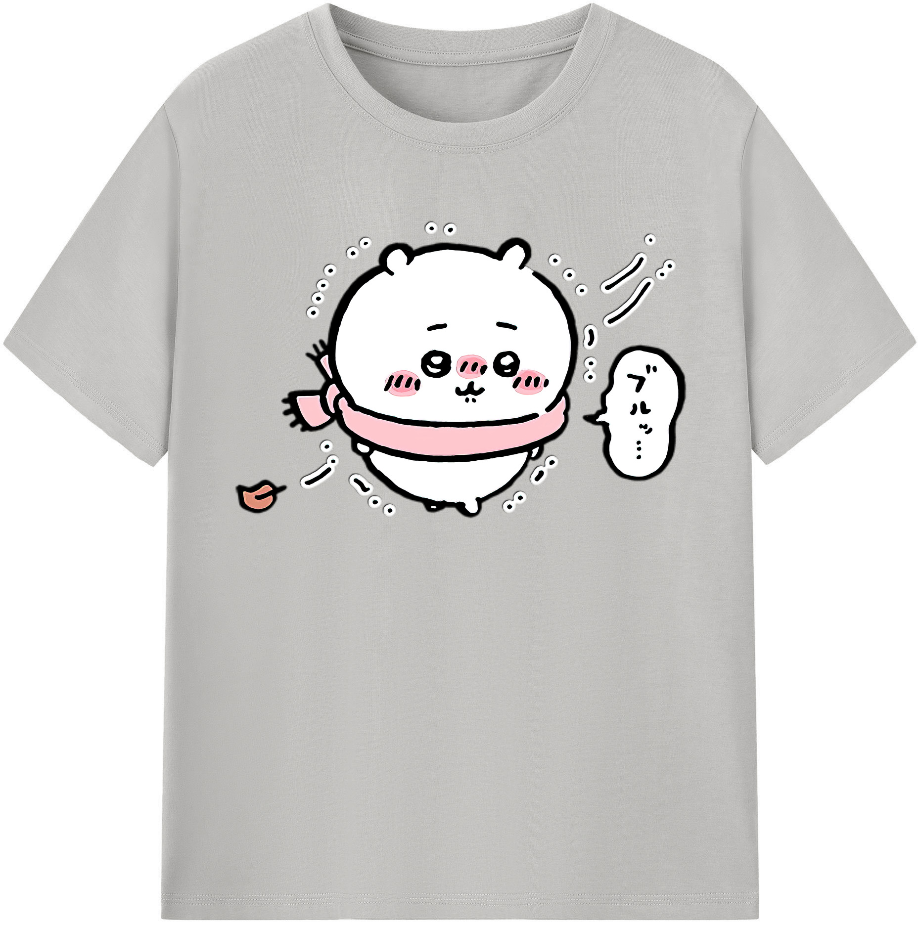 （画像用） ちいかわ ちいかわ Chii-kawa chiikawa レディースカジュアルプリントTシャツ（綿100％）