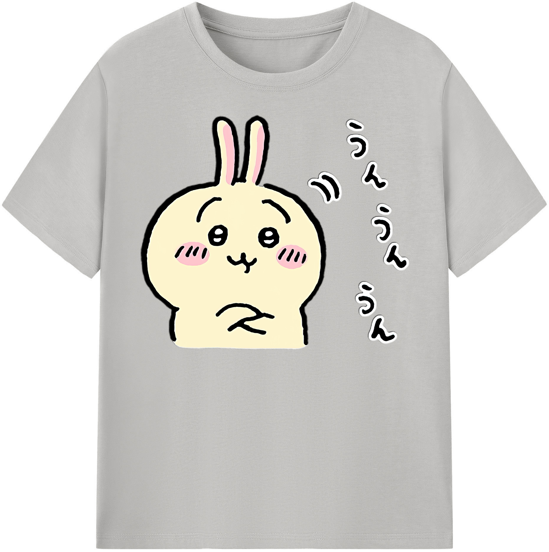 （画像用） ちいかわ うさぎ Chii-kawa usagi レディースカジュアルプリントTシャツ（綿100％）