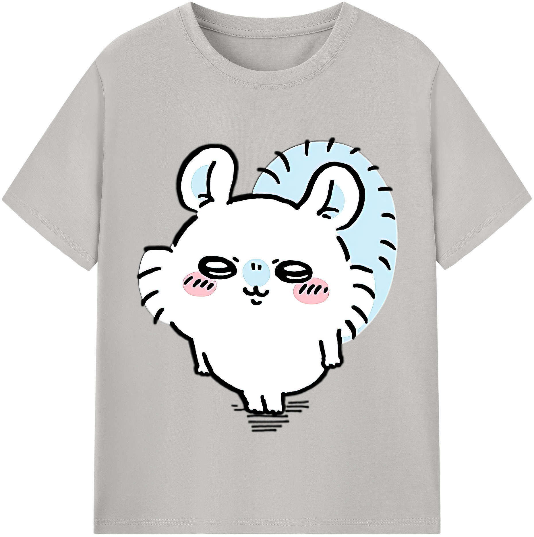 （画像用） ちいかわ モモンガ Chii-kawa Momonga レディースカジュアルプリントTシャツ（綿100％）