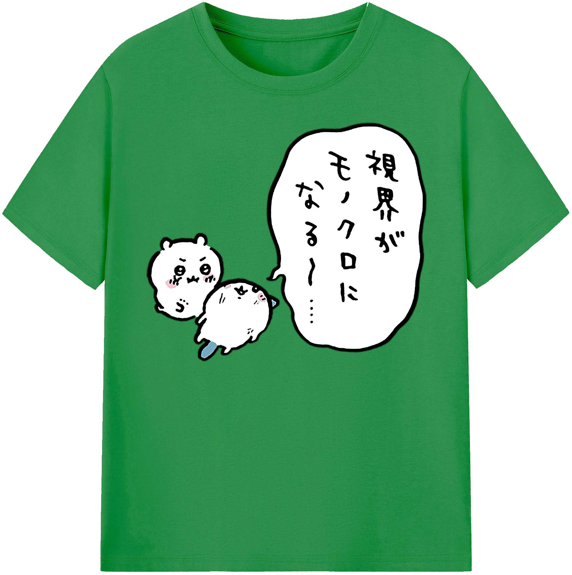 （画像用） ちいかわ ちいかわ Chii-kawa chiikawa レディースカジュアルプリントTシャツ（綿100％）