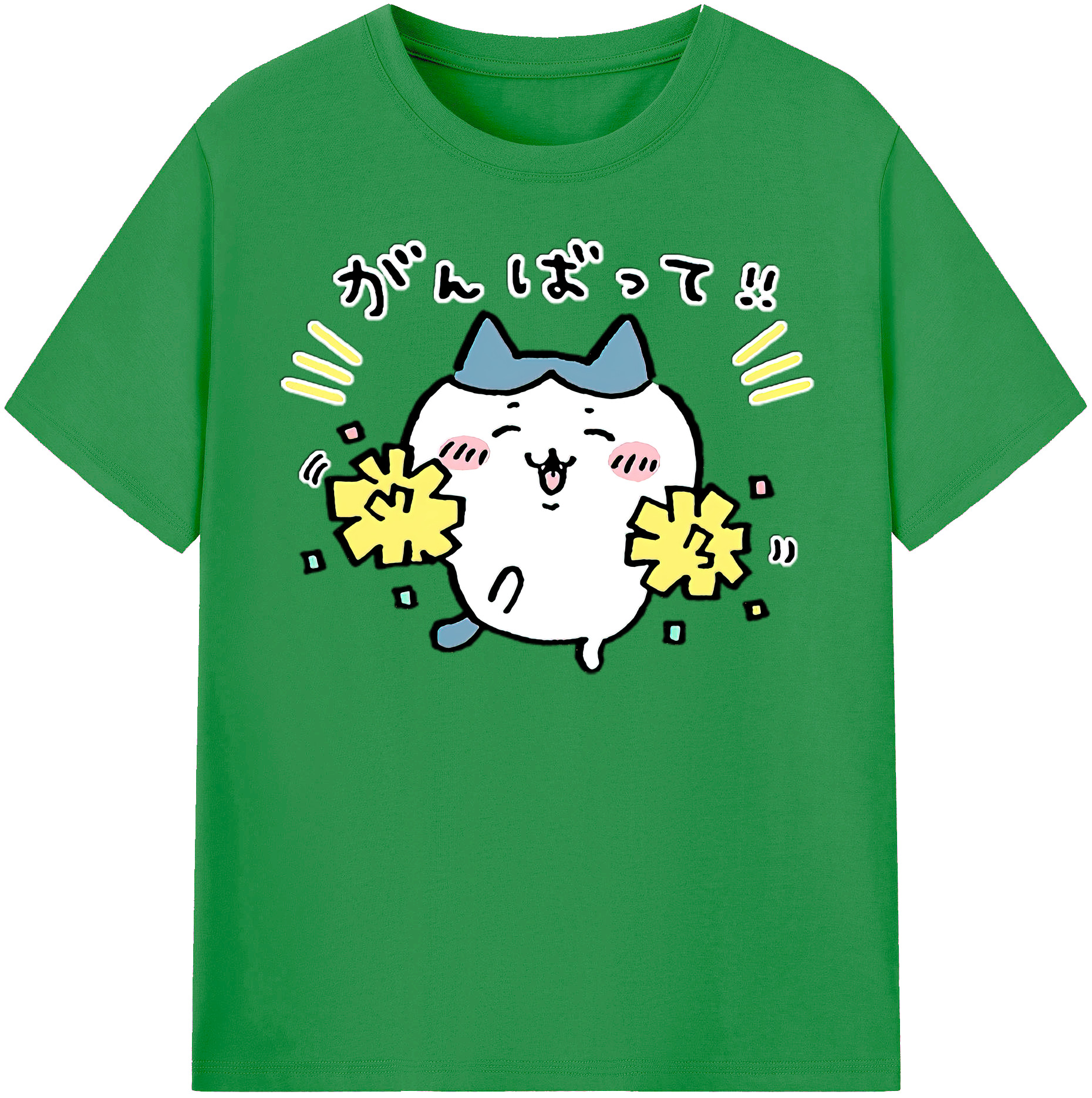 （画像用） ちいかわ ハチワレ Chii-kawa hachiware レディースカジュアルプリントTシャツ（綿100％）